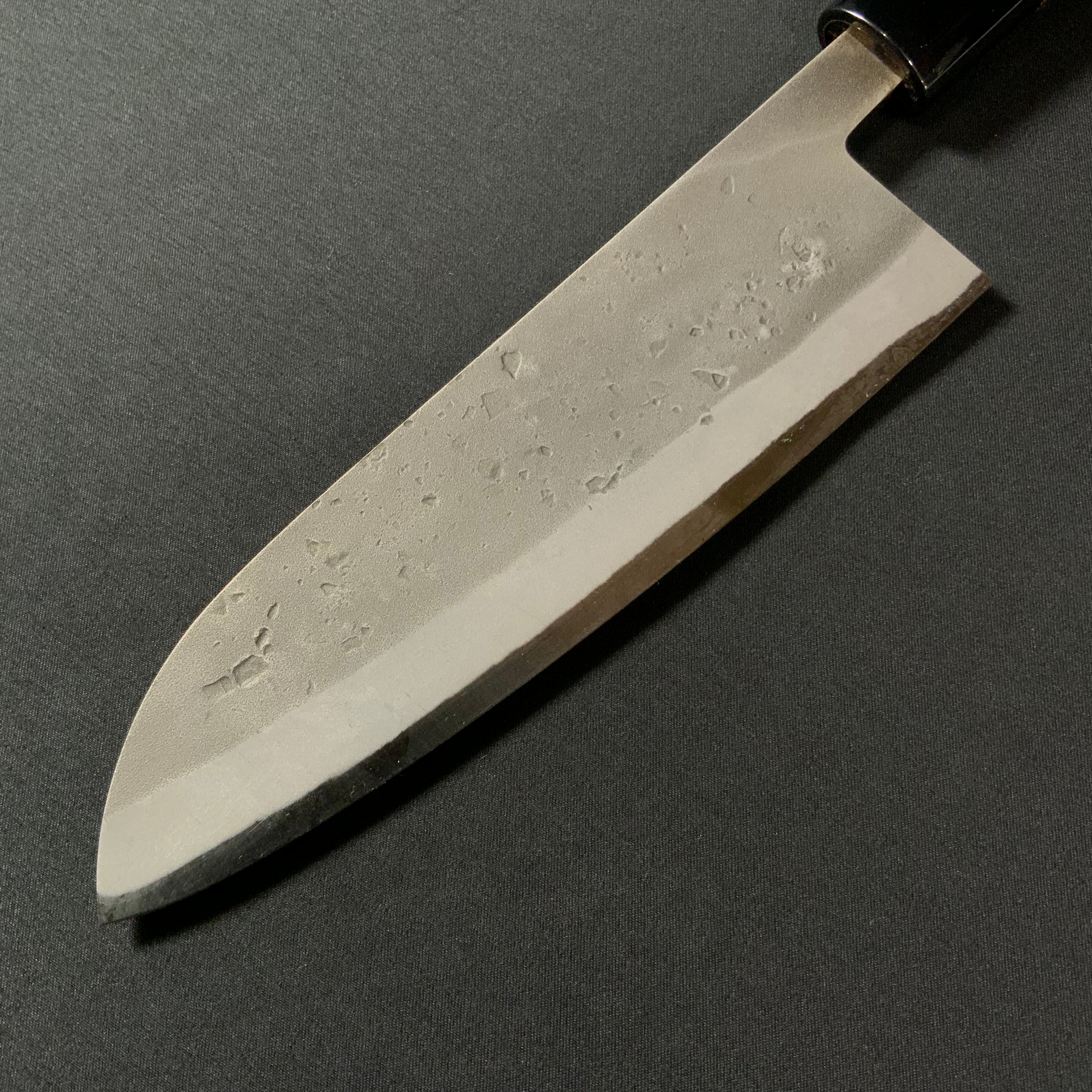 梨地 三徳包丁 青紙付 165mm   Santoku Bocho with blue steel