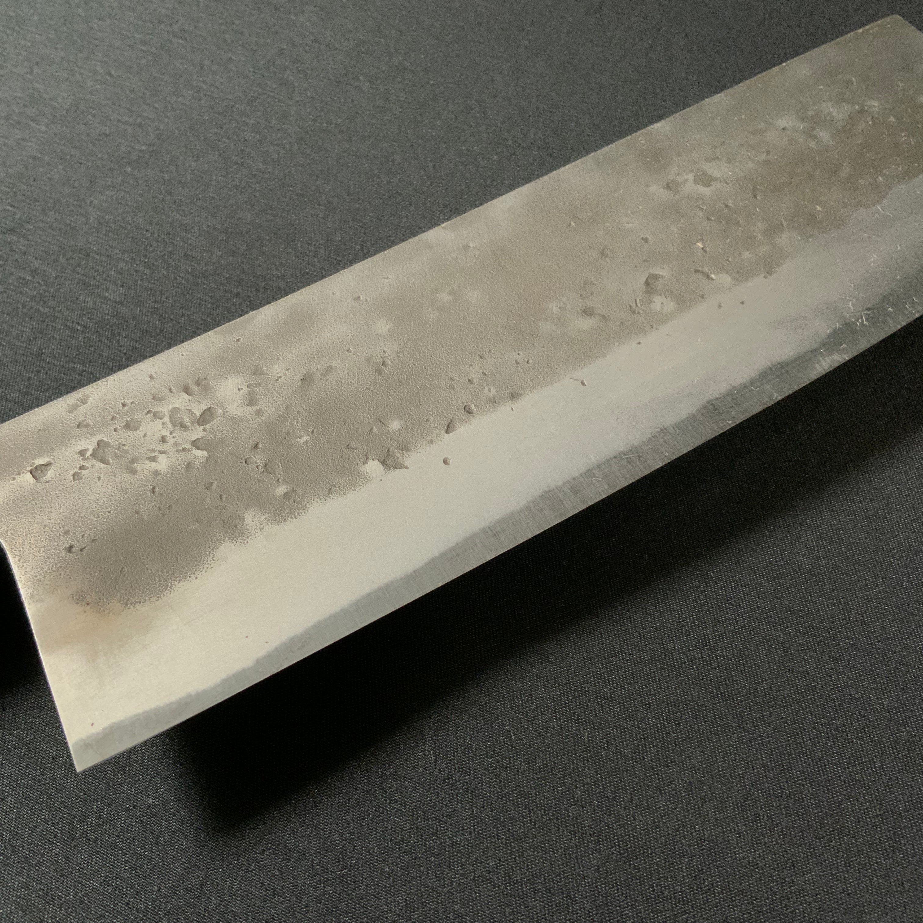 梨地 菜切包丁 青紙付 165mm   Nakiri Bocho with blue steel