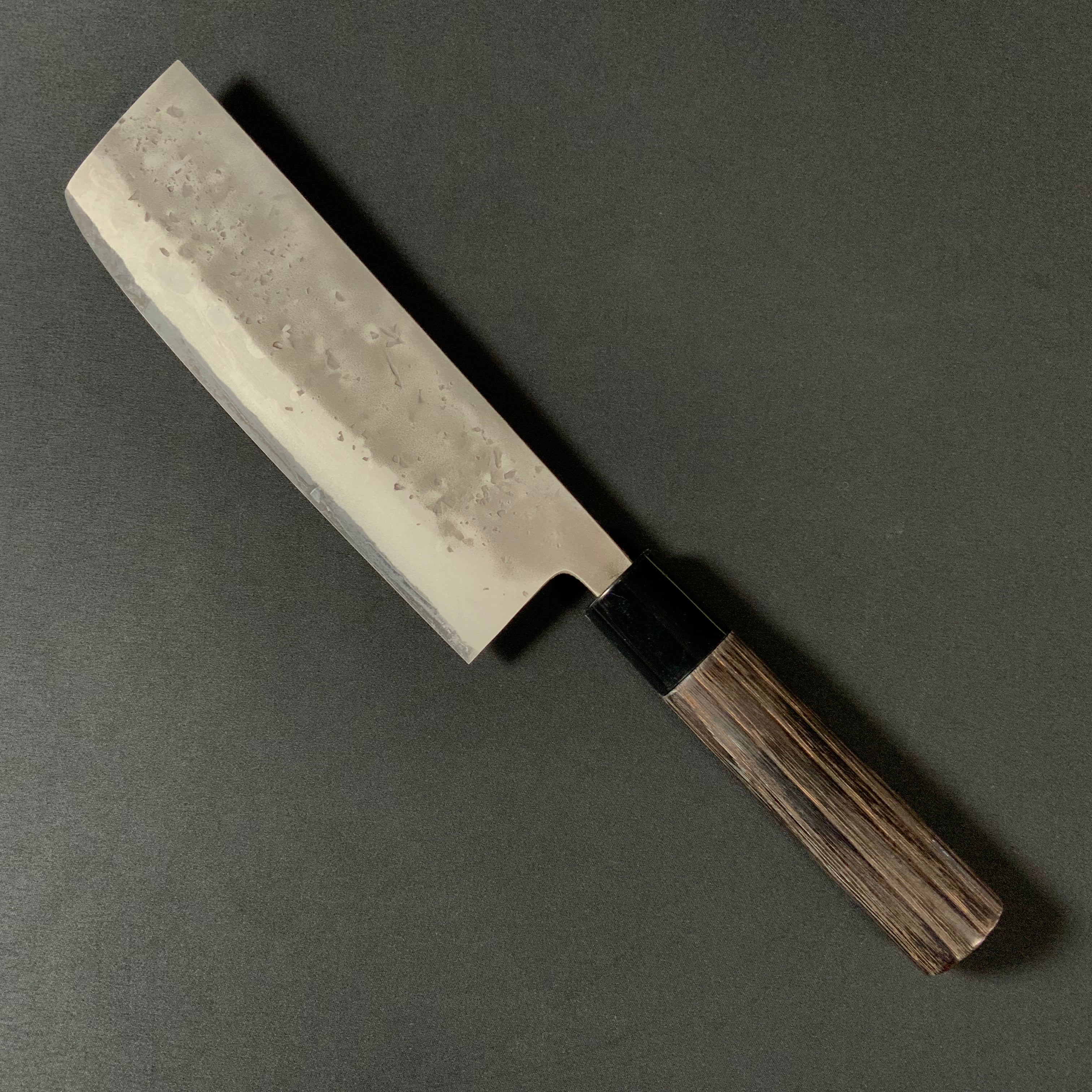 梨地 菜切包丁 青紙付 165mm   Nakiri Bocho with blue steel