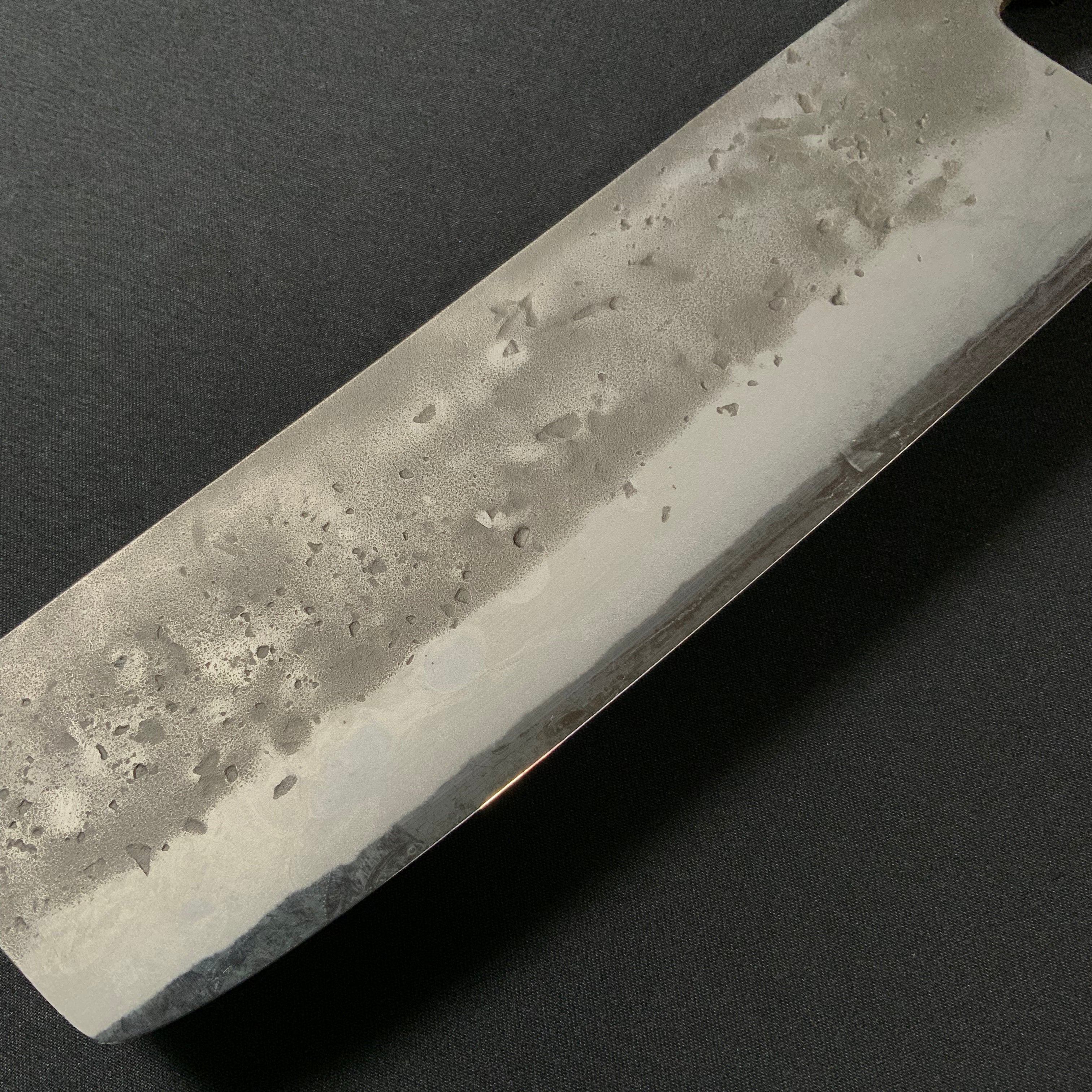 梨地 菜切包丁 青紙付 165mm   Nakiri Bocho with blue steel