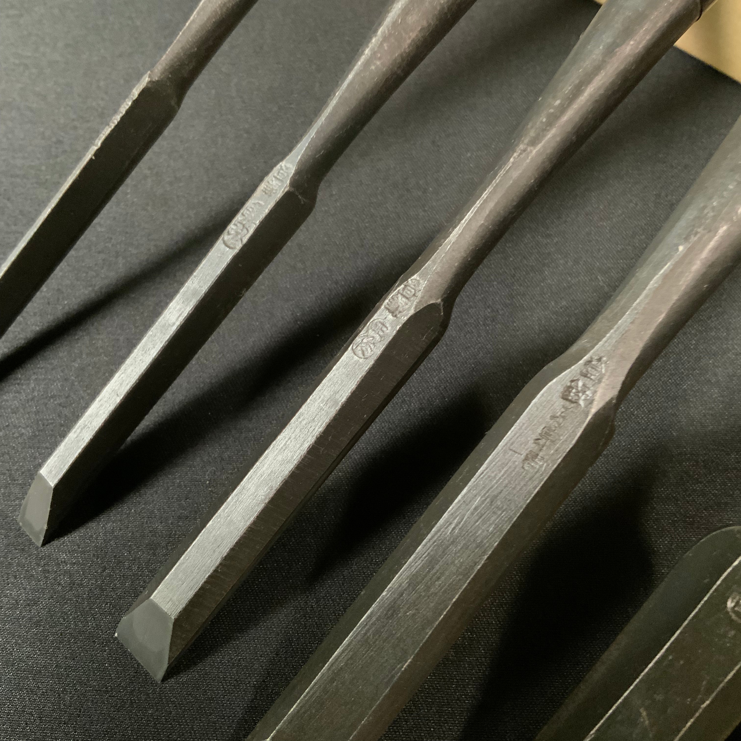 M191 Kenshin bench chisels set by Usui Yoshio  謙信 碓氷淑郎作 追入組鑿 10本組