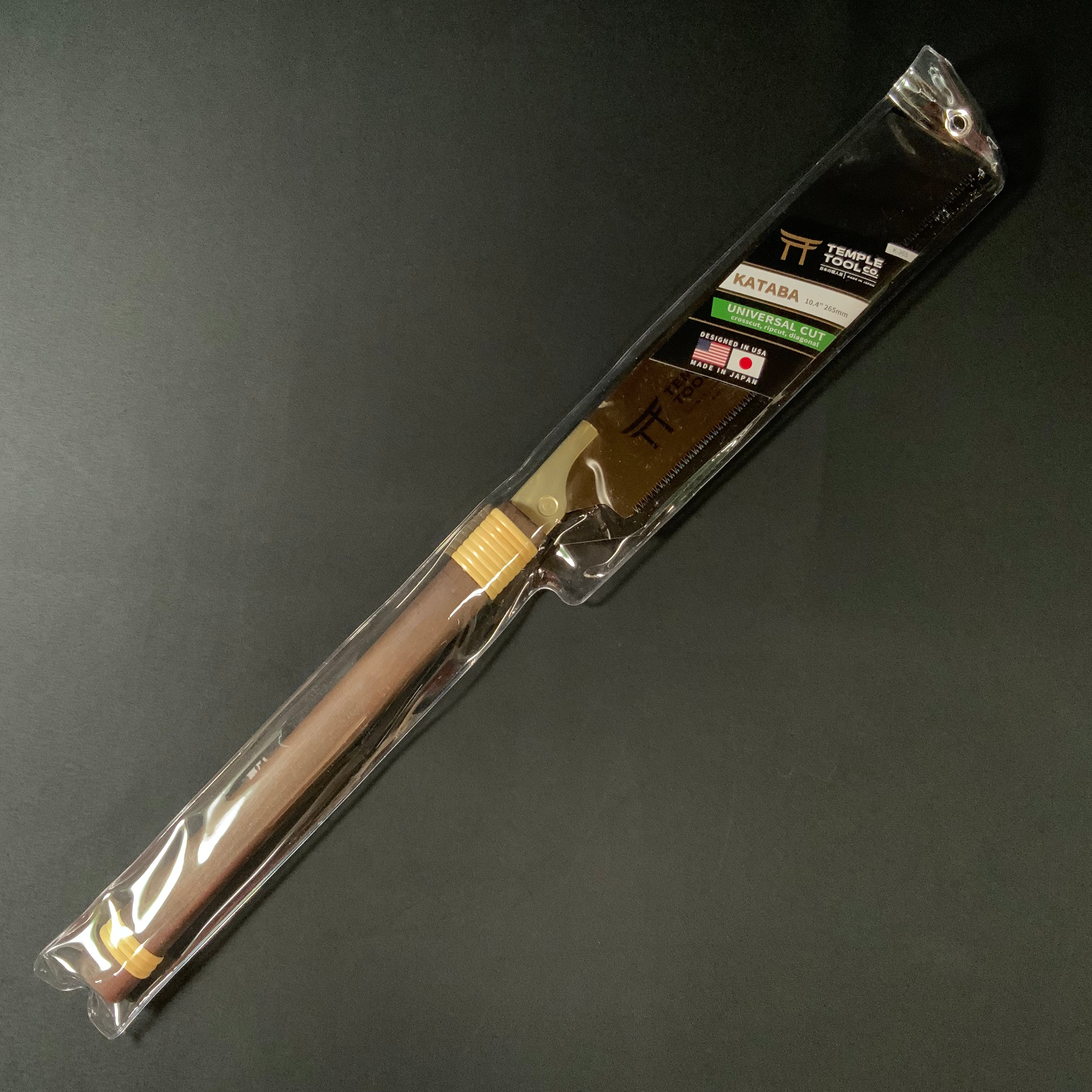 Temple Tool Japanese  Kataba Pull Saw Medium Universal Teeth 265mm   テンプルツール 片刃鋸 縦横斜め 265mm