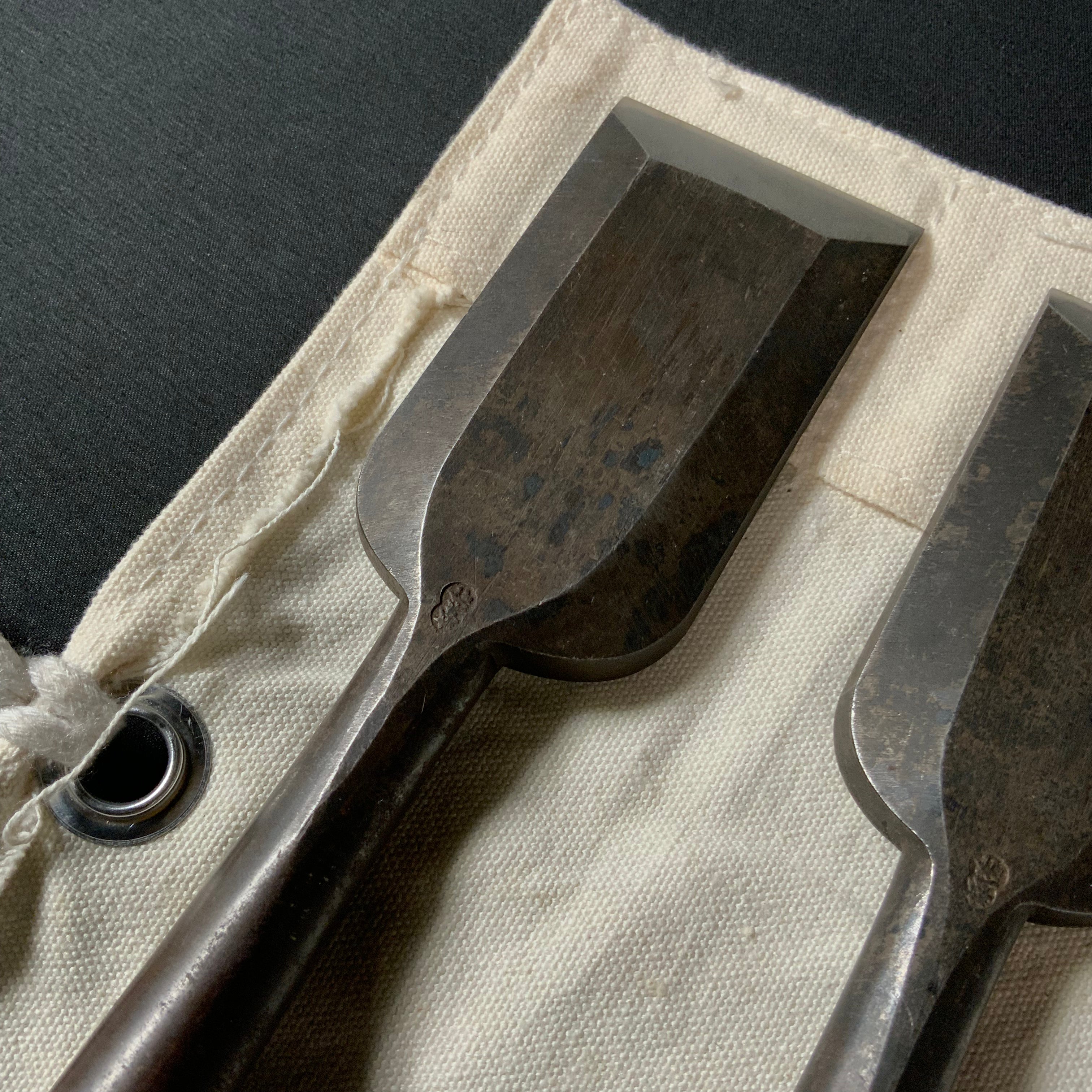 掘出し物 二代目左久作 叩き鑿  池上喬庸作  Old stock #1 Hidari Hisasaku 2rd  Timber chisels by Ikegami Takanobu Tatakinomi