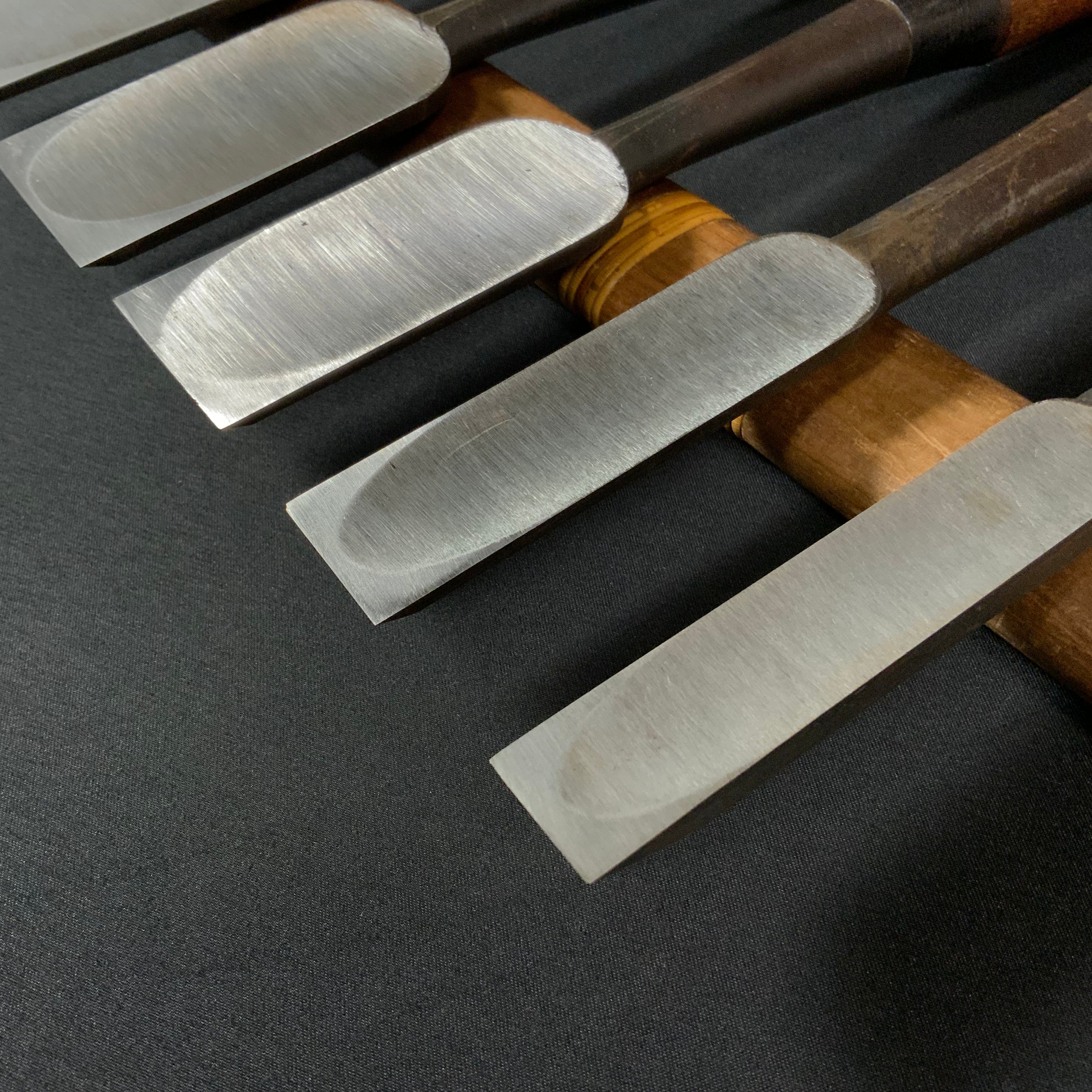掘出し物 二代目左久作 叩き鑿  池上喬庸作  Old stock #1 Hidari Hisasaku 2rd  Timber chisels by Ikegami Takanobu Tatakinomi