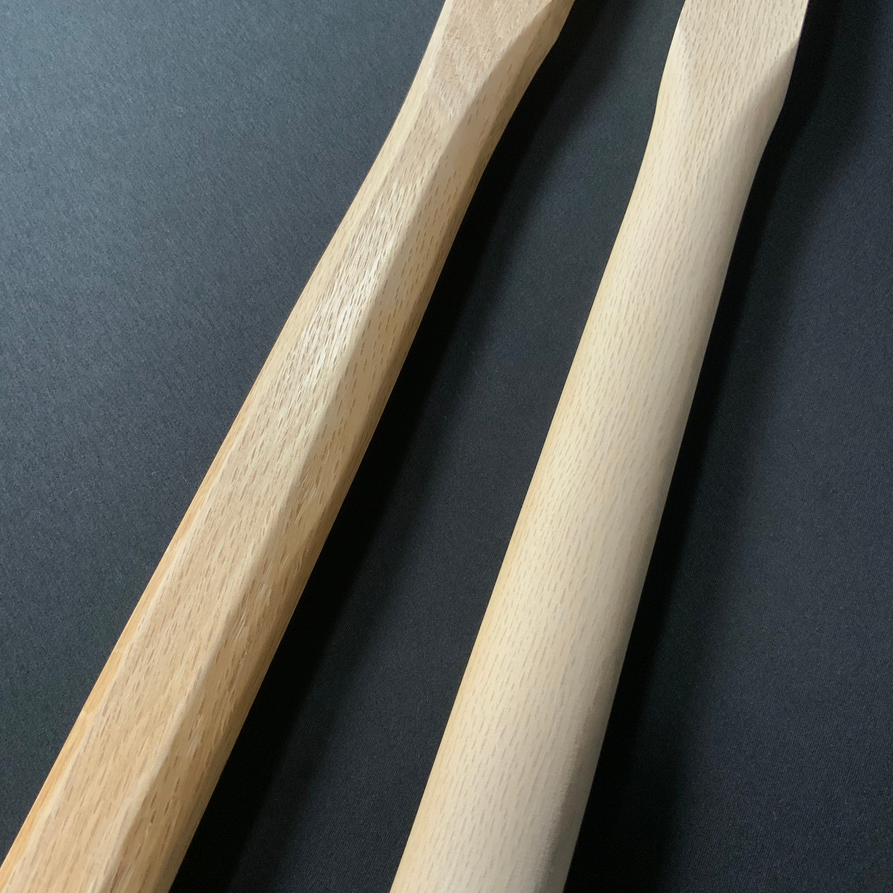 白樫 仮枠玄能柄 450mm    Japanese Kariwaku hammer handles by Japanese white oak