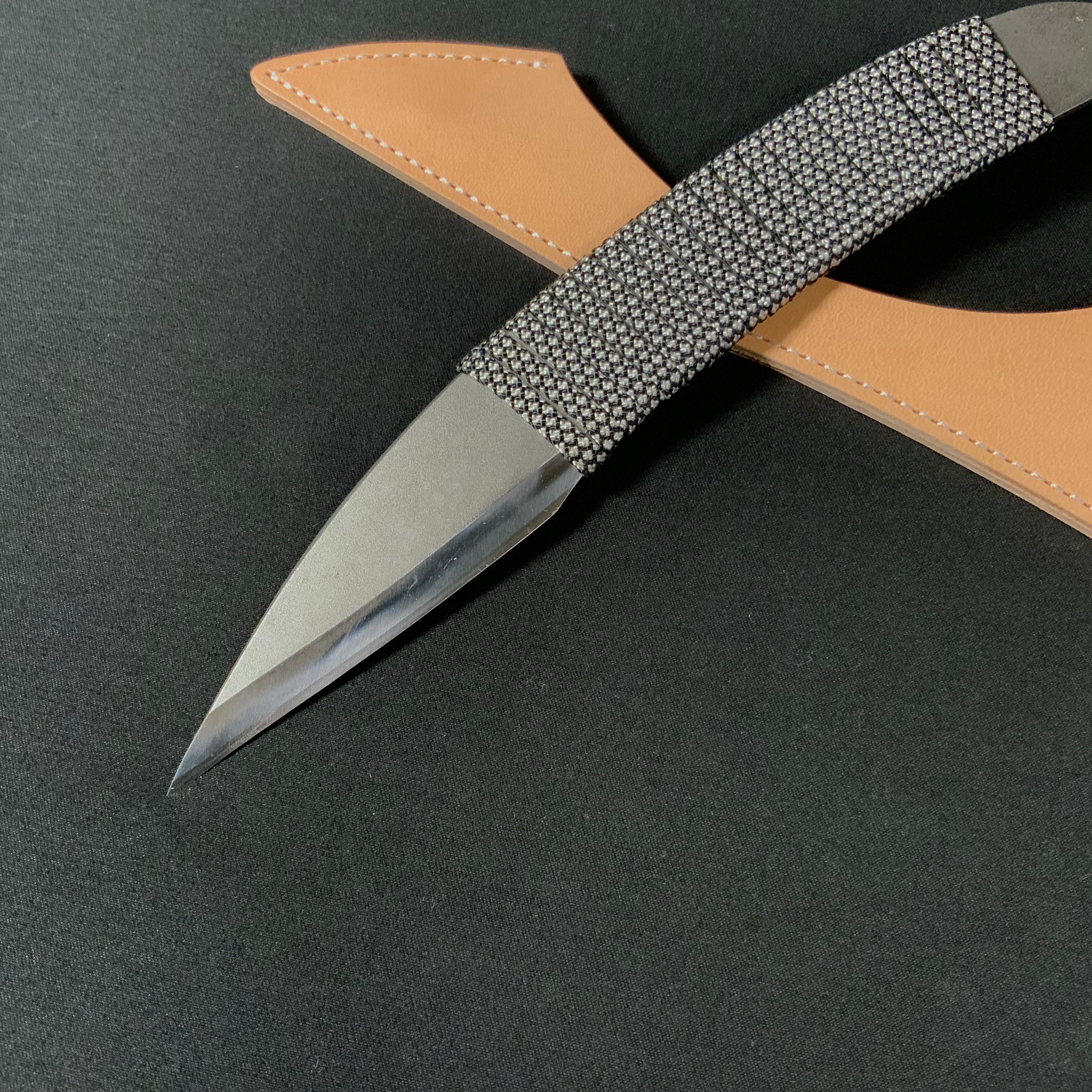 平常心 道  ハイス木彫小刀 ～忍び刀～   Ninja Knife by Heijoshin Michi High Speed Steel Kiridashi