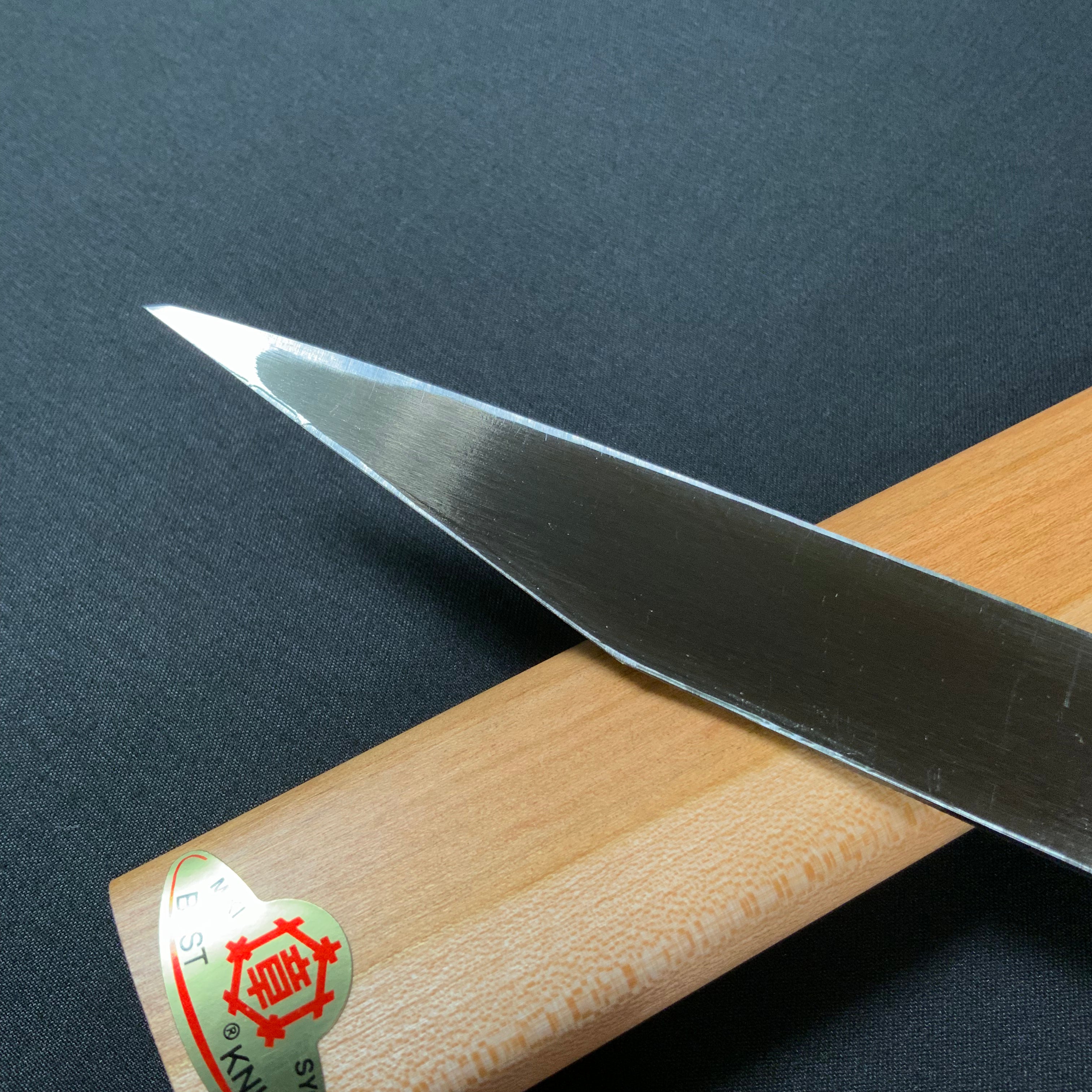 三木章 横手小刀最高級品鞘付 右 ハイス鋼 135mm   Mikisho Yokote Kokatana (Carving knife) right hand High Speed Steel