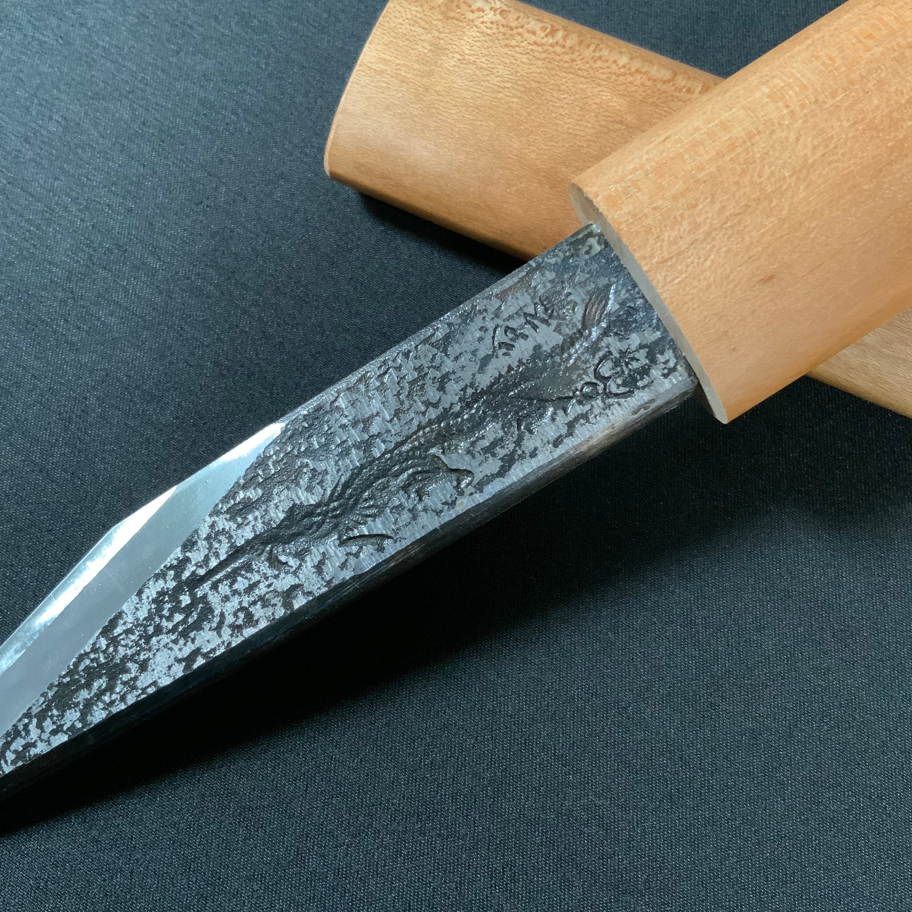 三木章 横手小刀最高級品鞘付 ハイス鋼 右 120mm   Mikisho Yokote Kokatana (Carving knife) right hand High-speed steel