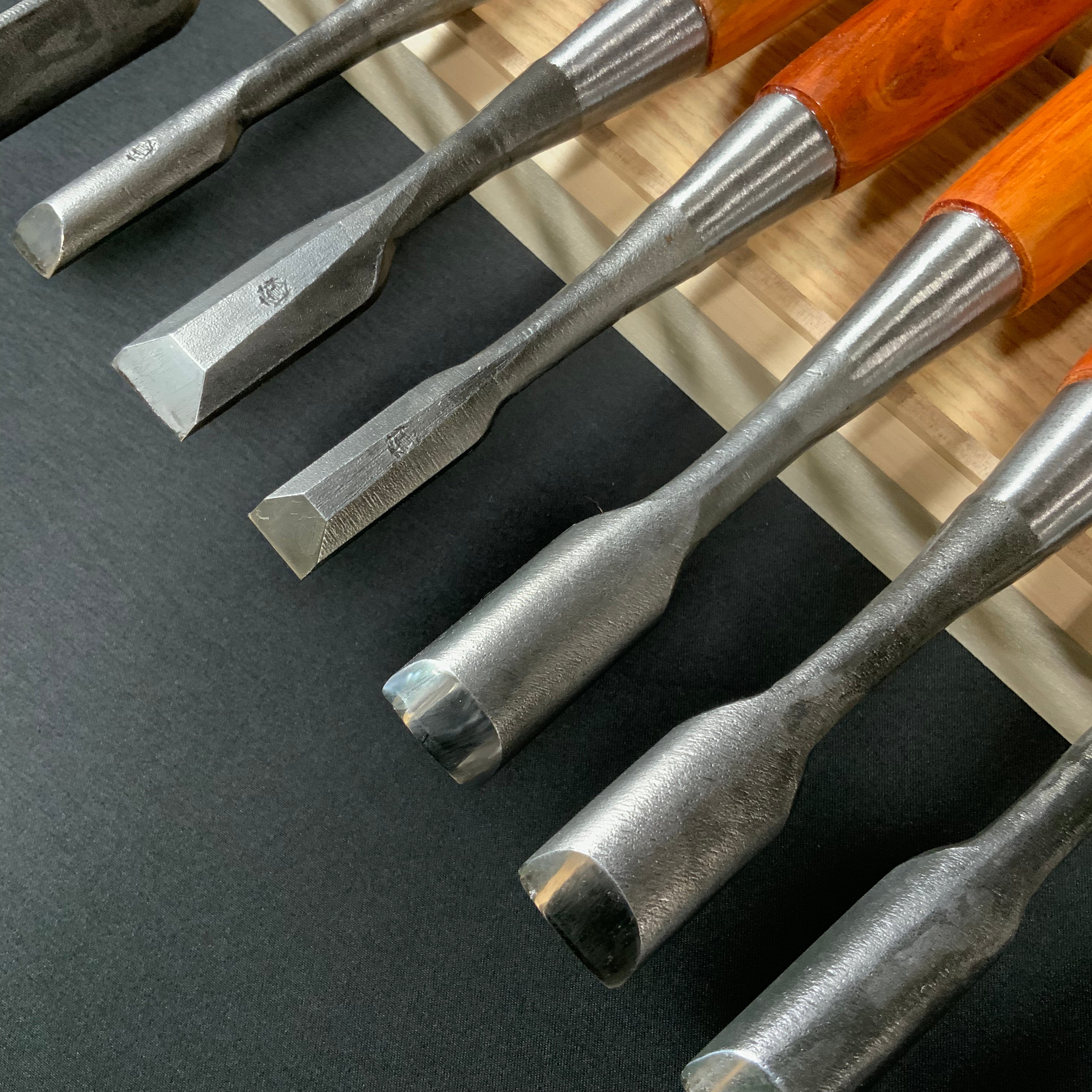 Mikisho Wood carving Timber Chisel 10pc set 三木章 木彫叩きのみ 10本セット