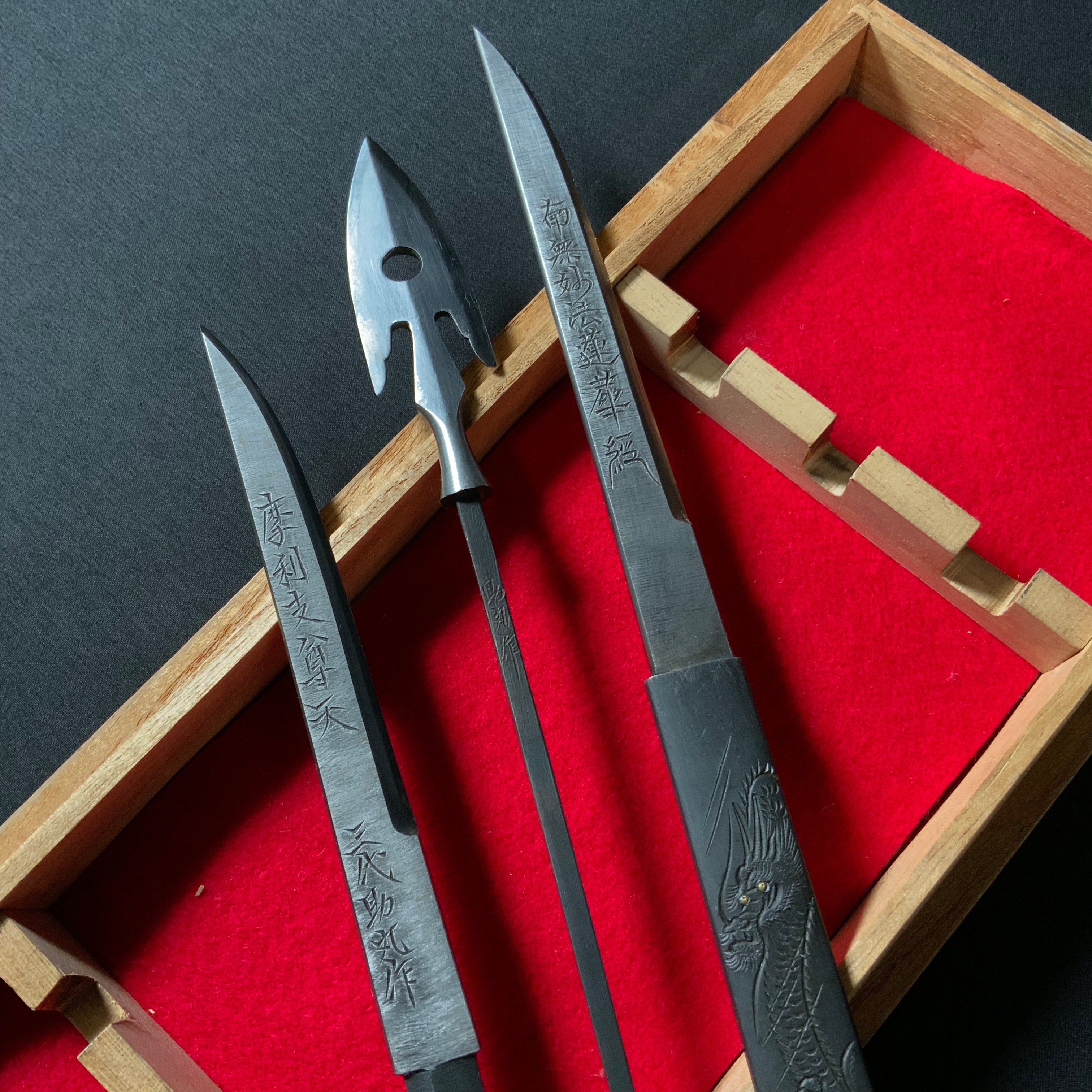 Old stock Sukemaru 3rd Yajiri Kokatana set by Usui Kinsaburo 掘出し物 碓氷金三郎 三代目助丸作 鏃小刀