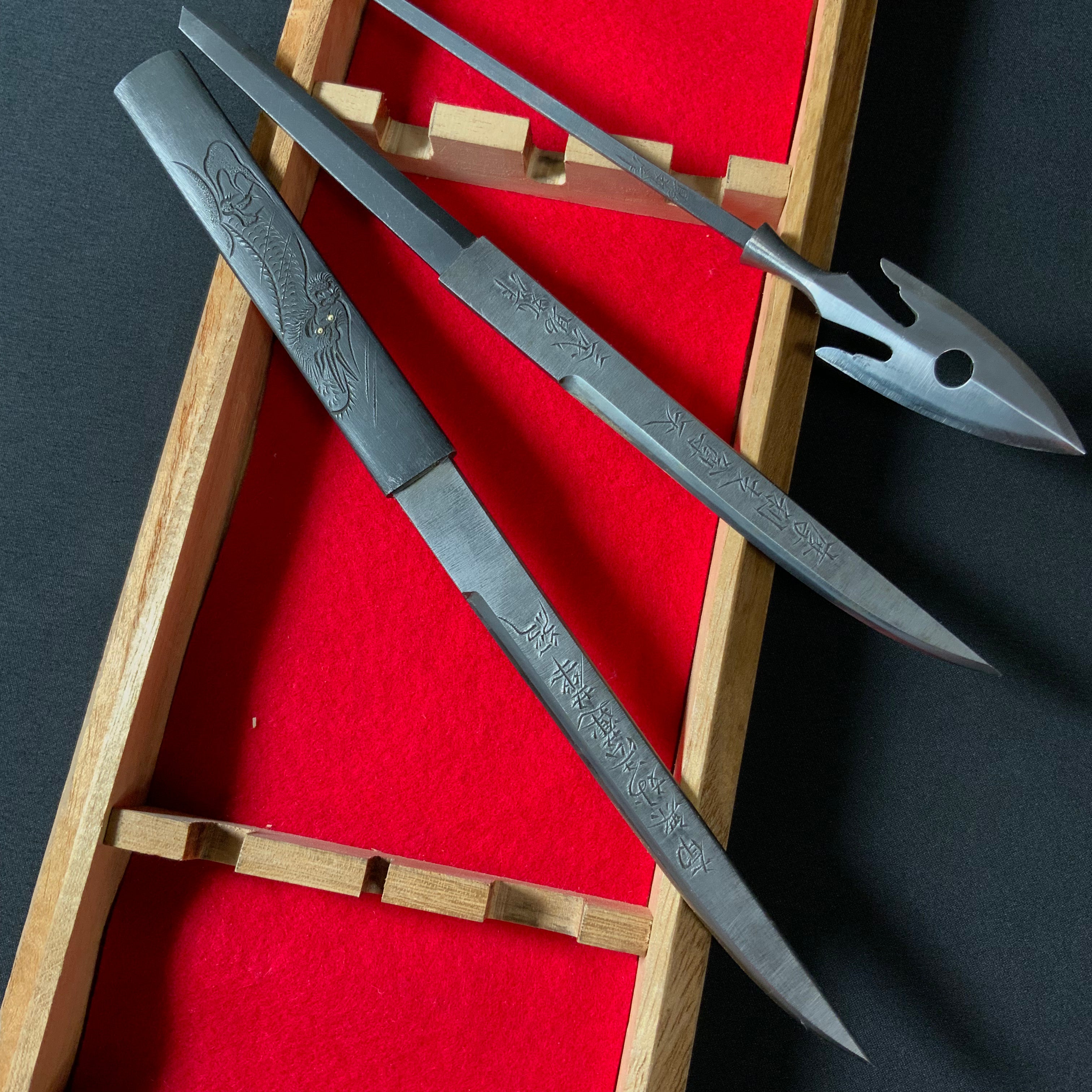 Old stock Sukemaru 3rd Yajiri Kokatana set by Usui Kinsaburo 掘出し物 碓氷金三郎 三代目助丸作 鏃小刀