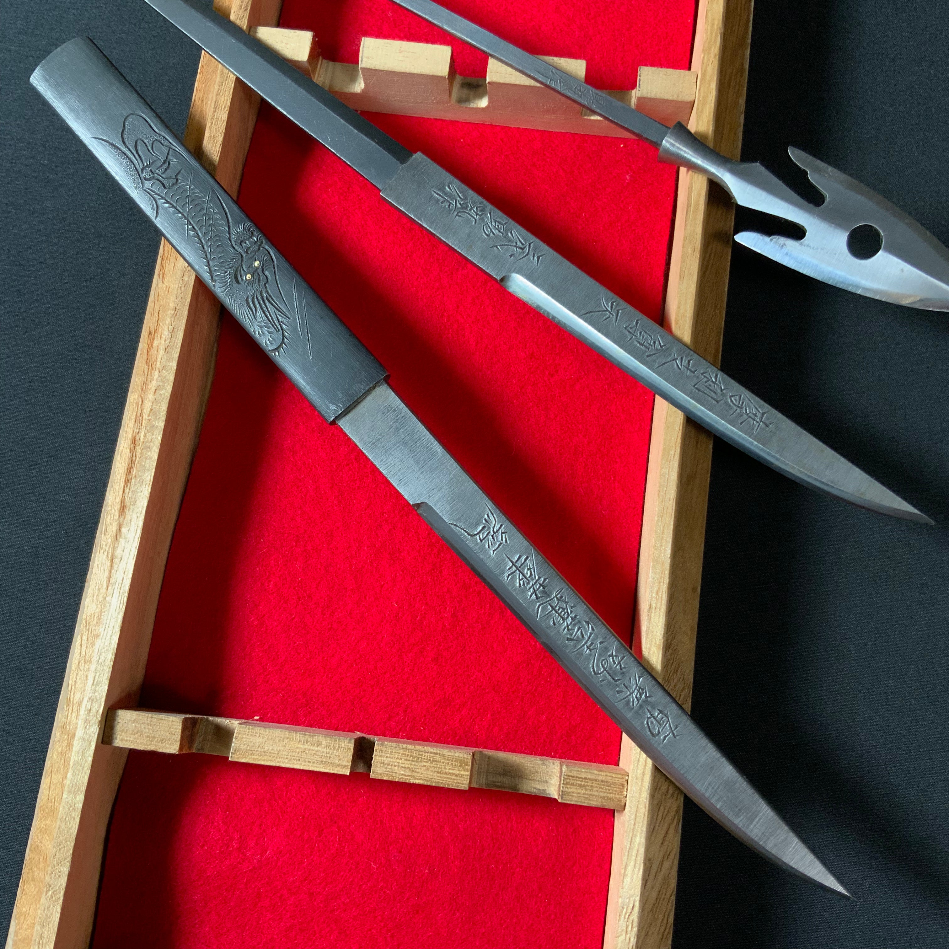 Old stock Sukemaru 3rd Yajiri Kokatana set by Usui Kinsaburo 掘出し物 碓氷金三郎 三代目助丸作 鏃小刀