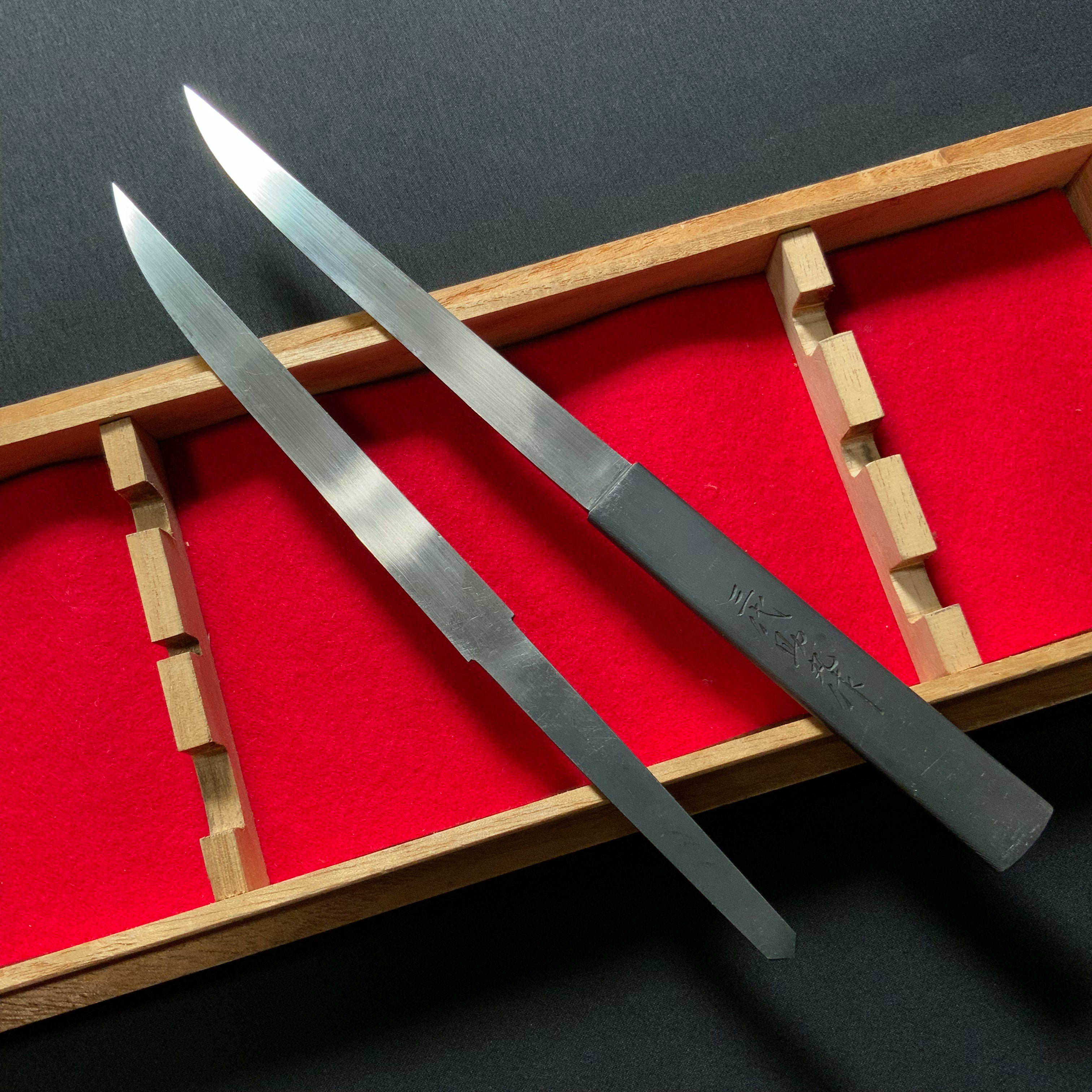 Old stock Sukemaru 3rd Yajiri Kokatana set by Usui Kinsaburo 掘出し物 碓氷金三郎 三代目助丸作 鏃小刀