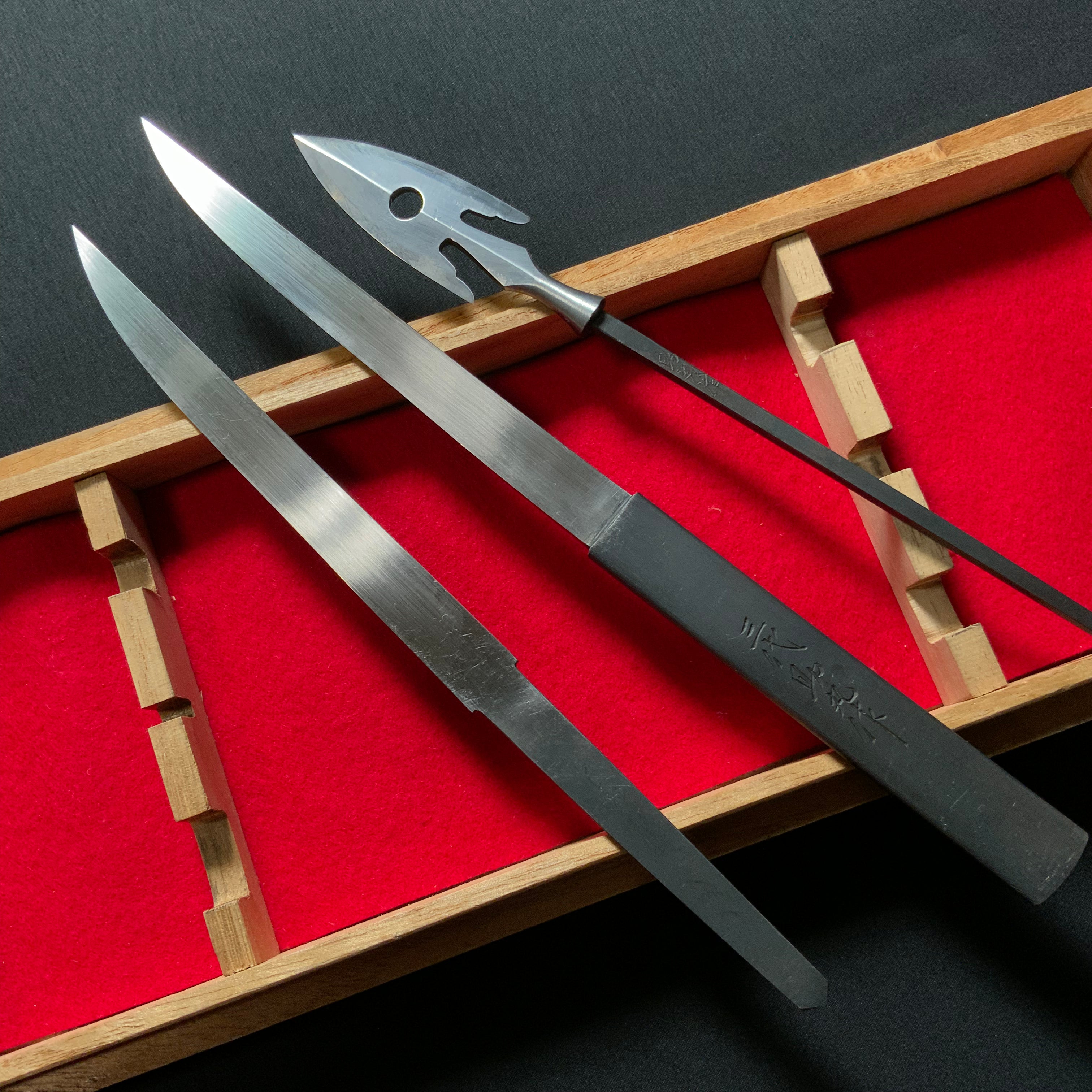 Old stock Sukemaru 3rd Yajiri Kokatana set by Usui Kinsaburo 掘出し物 碓氷金三郎 三代目助丸作 鏃小刀