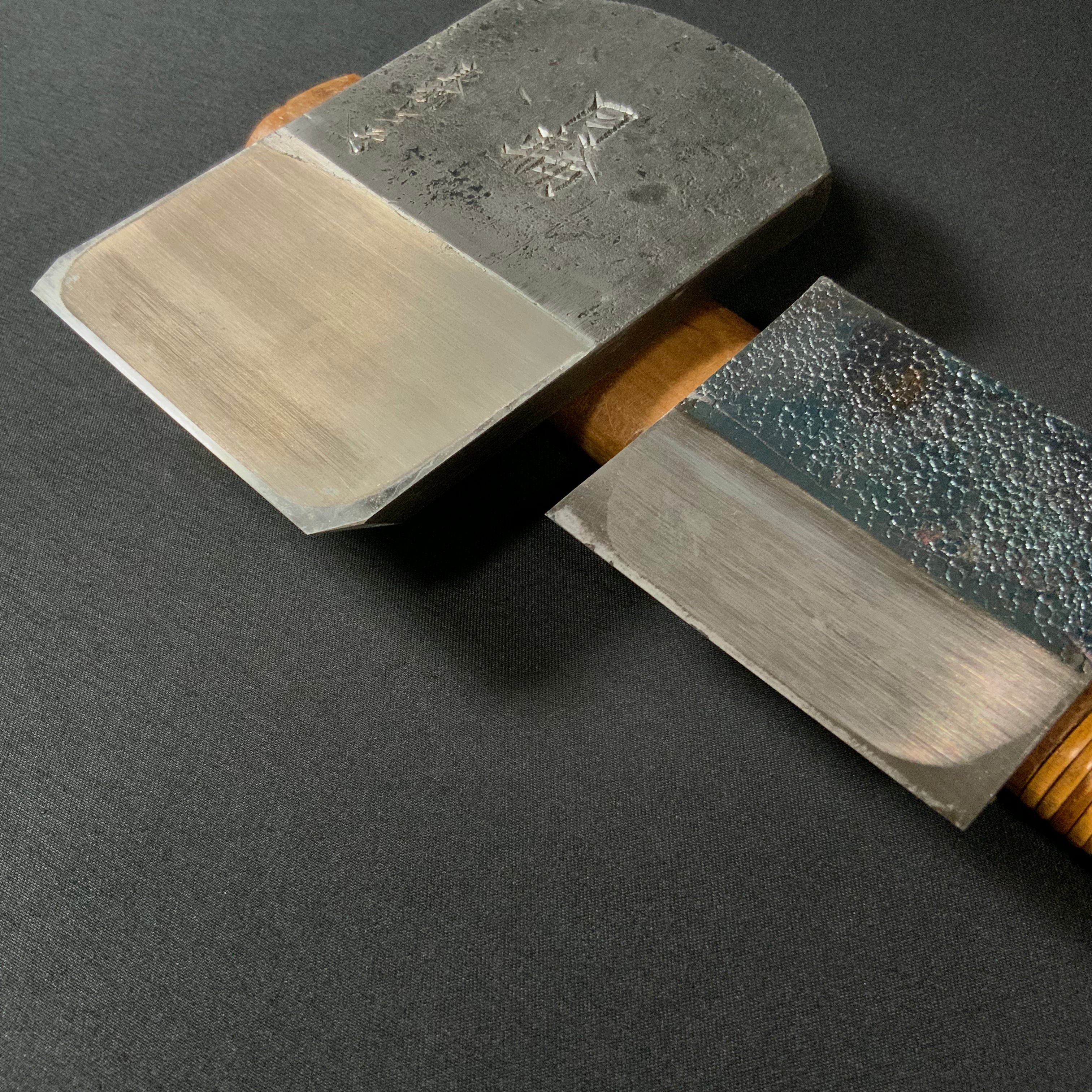 #2 Gachirin Tsunesaburo Smoothing Plane (Kanna) with Super White steel Mokume 月輪 (がちりん) 二代目作 常三郎 木目仕上鉋 青紙スーパー鋼 70mm