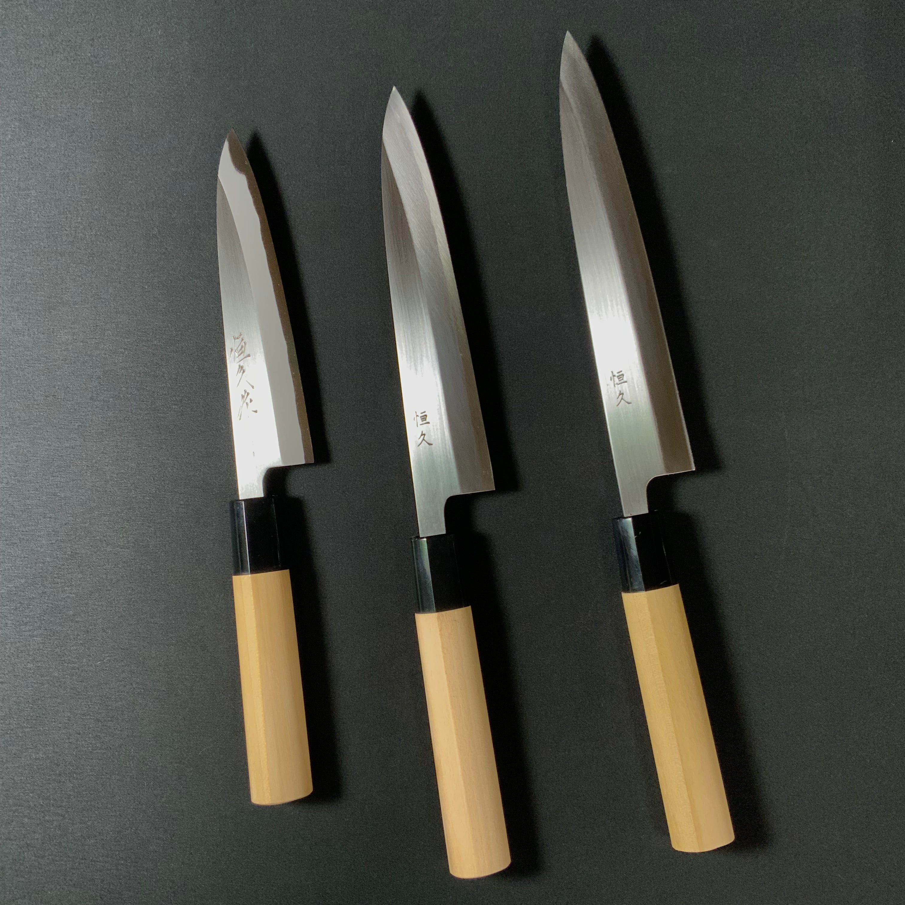 恒久作 イカ裂き包丁 磨き仕上 SK鋼鍛接     Tsunehisa Ikasaki(Squid-Slicing) Knife