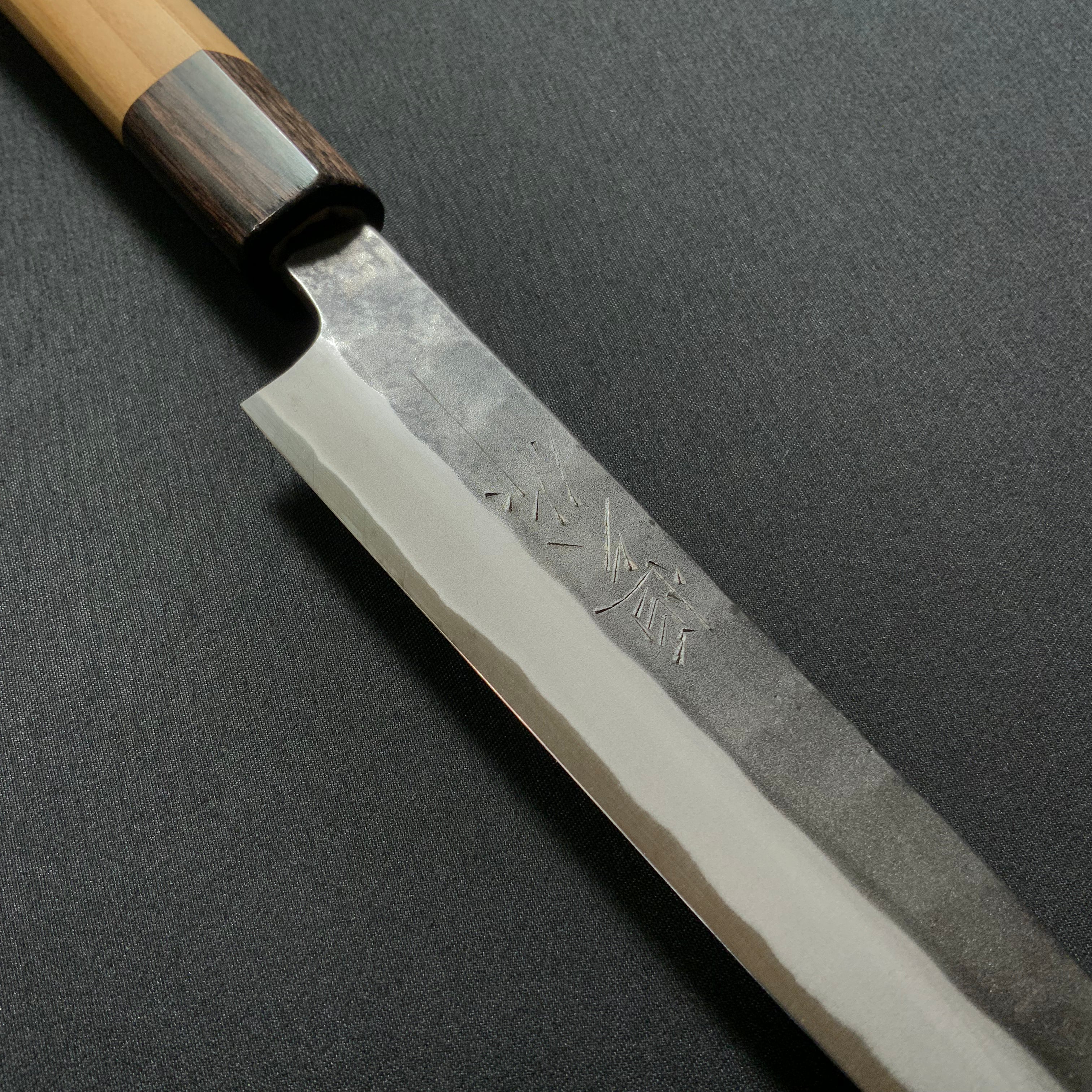 恒久作 柳刃包丁 黒槌目仕上 SK鋼鍛接  180mm   Tsunehisa Yanagiba Knife Tsuchime-finish