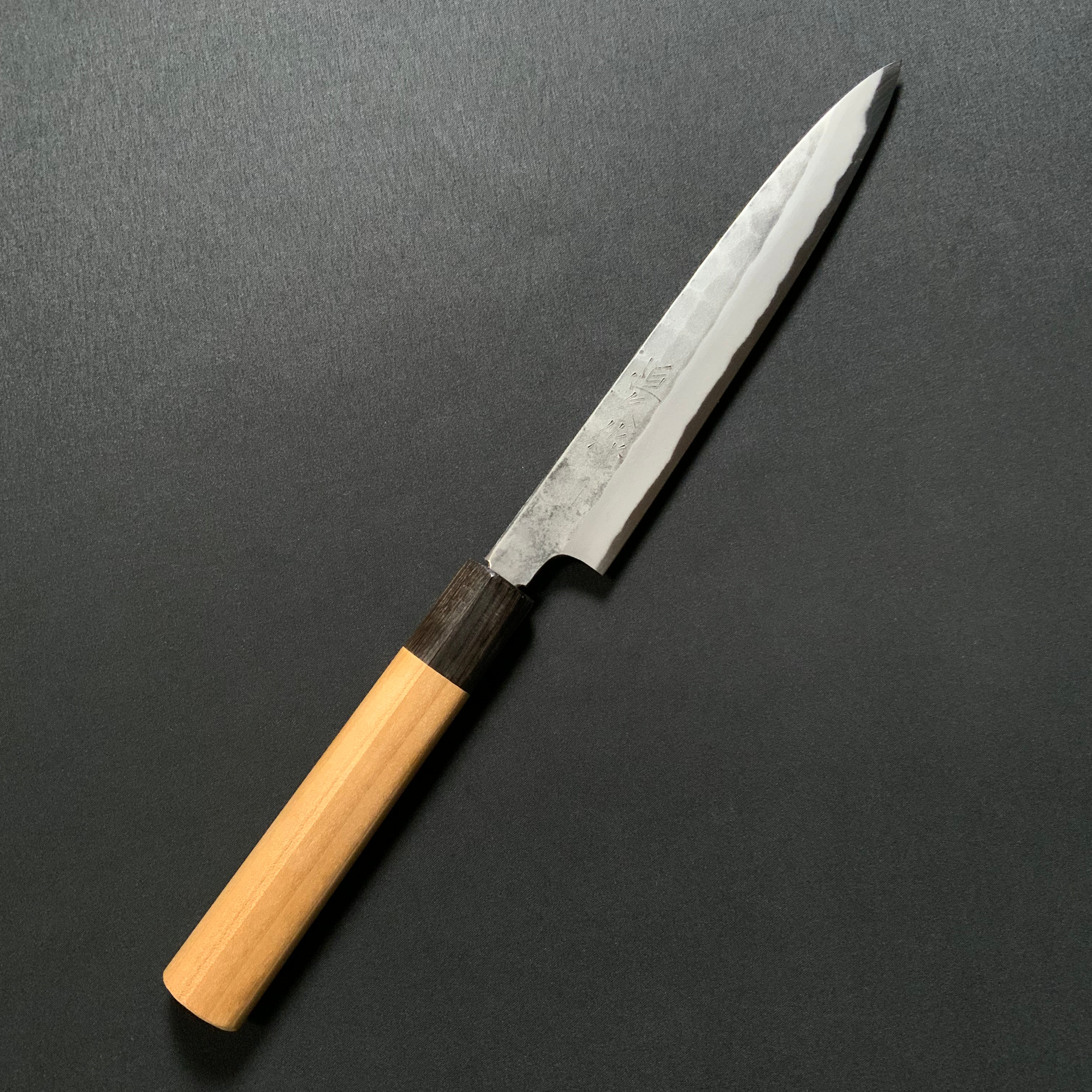 恒久作 柳刃包丁 黒槌目仕上 SK鋼鍛接  180mm   Tsunehisa Yanagiba Knife Tsuchime-finish