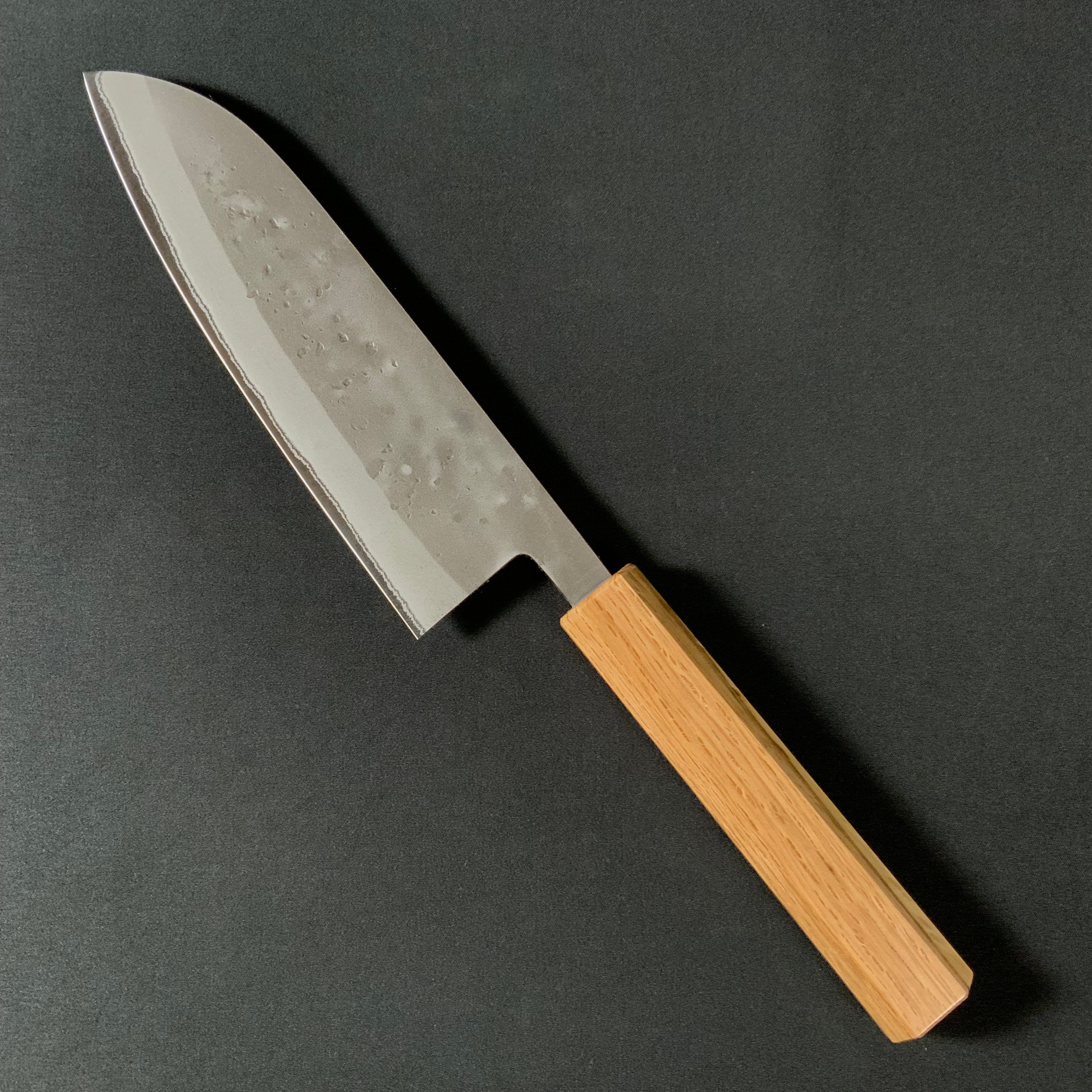 侊悦 三徳包丁 ステン梨地青紙 八角樫柄 165mm     Kouetsu Santoku knife stainless steel pear finish blue steel