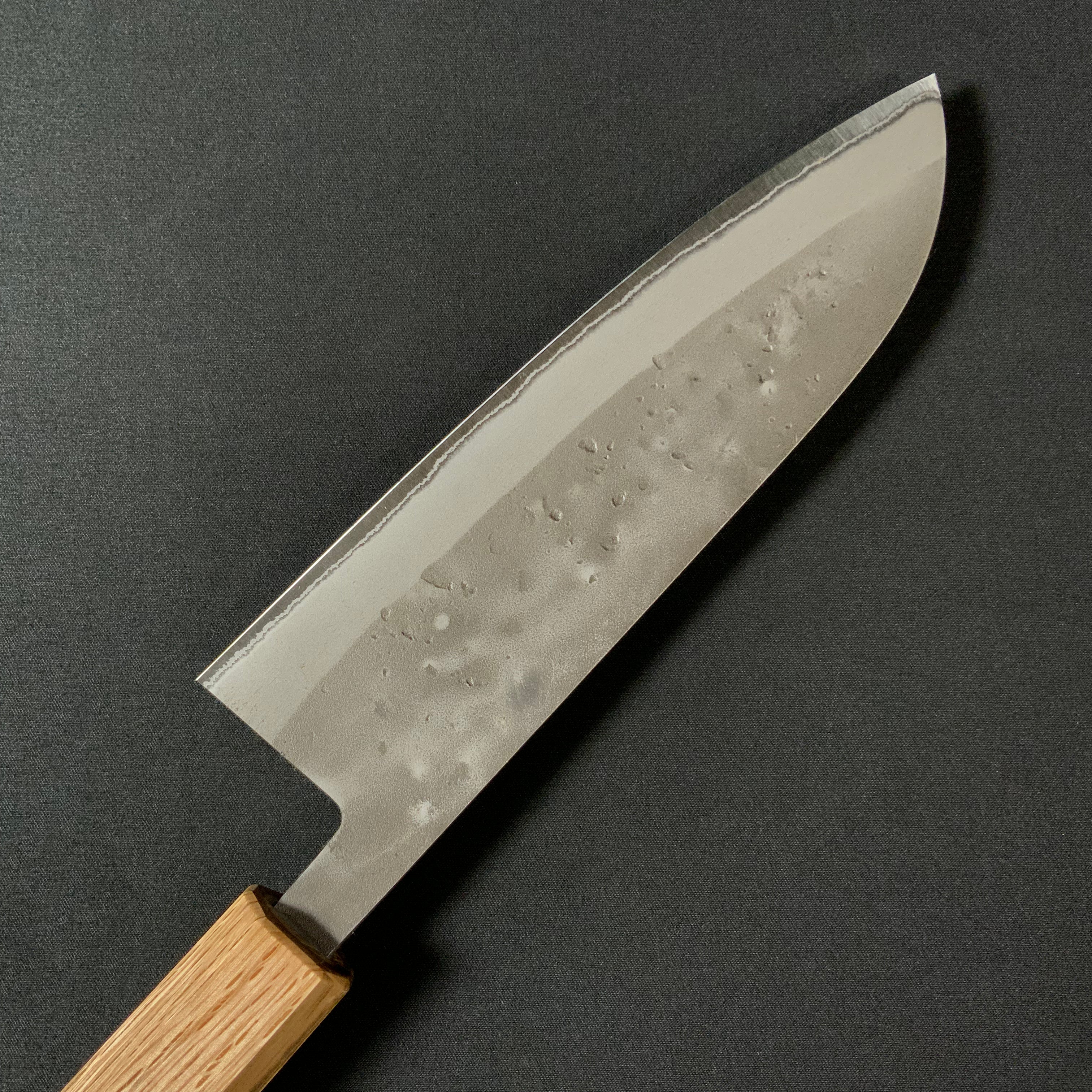 侊悦 三徳包丁 ステン梨地青紙 八角樫柄 165mm     Kouetsu Santoku knife stainless steel pear finish blue steel