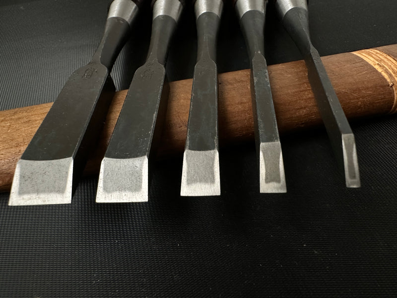 Hidari Ichihiro Kakuuchi Bench chisels set 左市弘 角打追入組鑿 unused