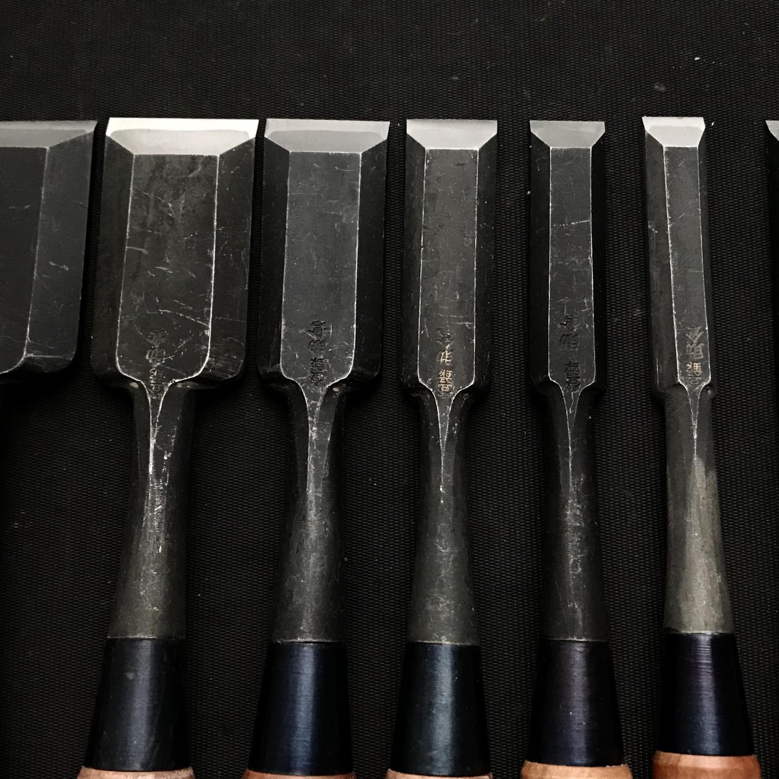 Sukekura Bench chisels set with White steel 助倉 追入組鑿 白紙鋼