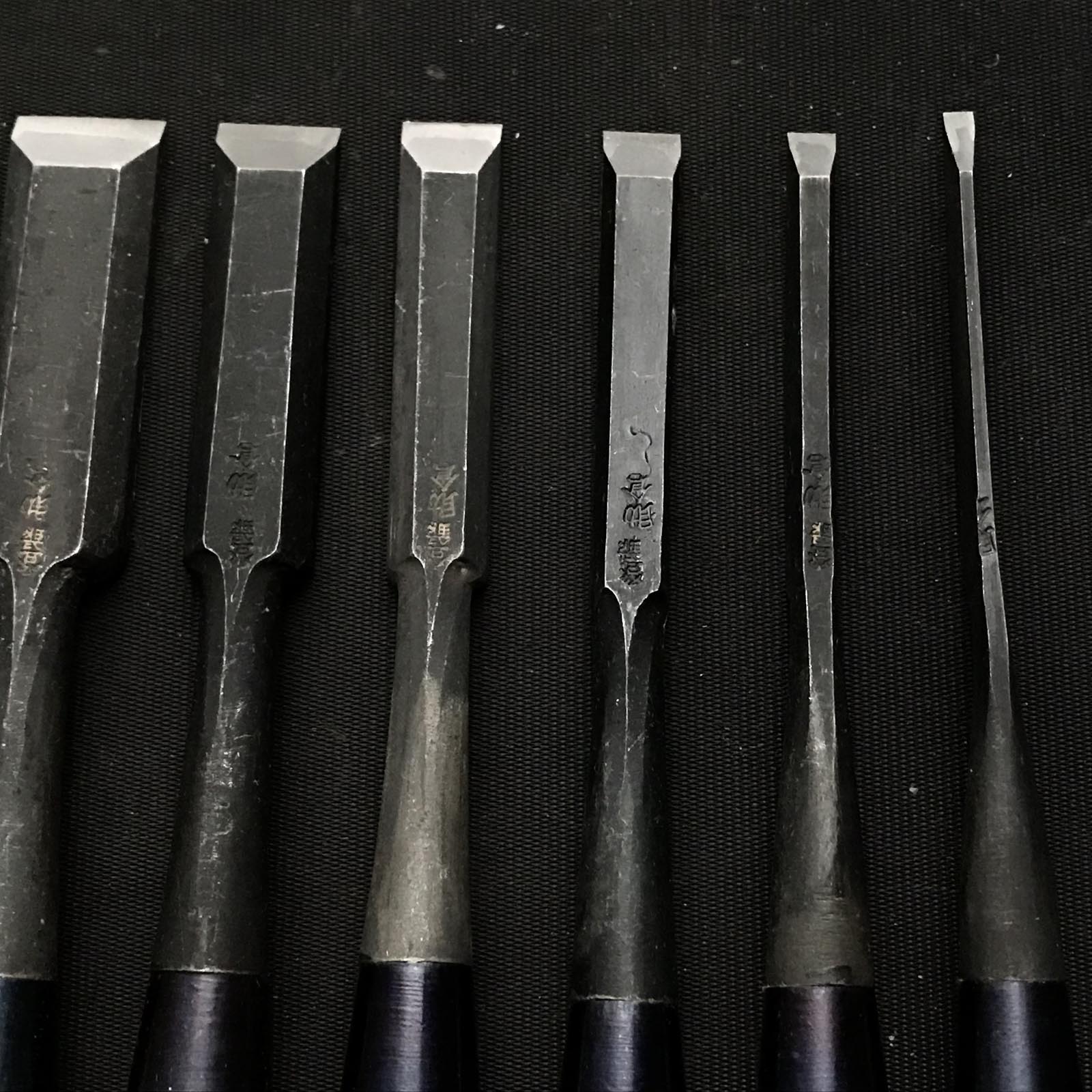 Sukekura Bench chisels set with White steel 助倉 追入組鑿 白紙鋼 Oirenomi