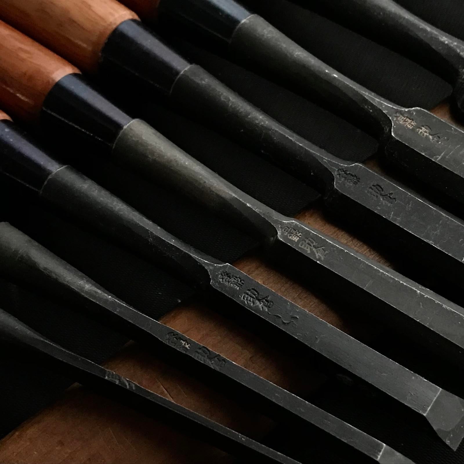 Sukekura Bench chisels set with White steel 助倉 追入組鑿 白紙鋼 Oirenomi