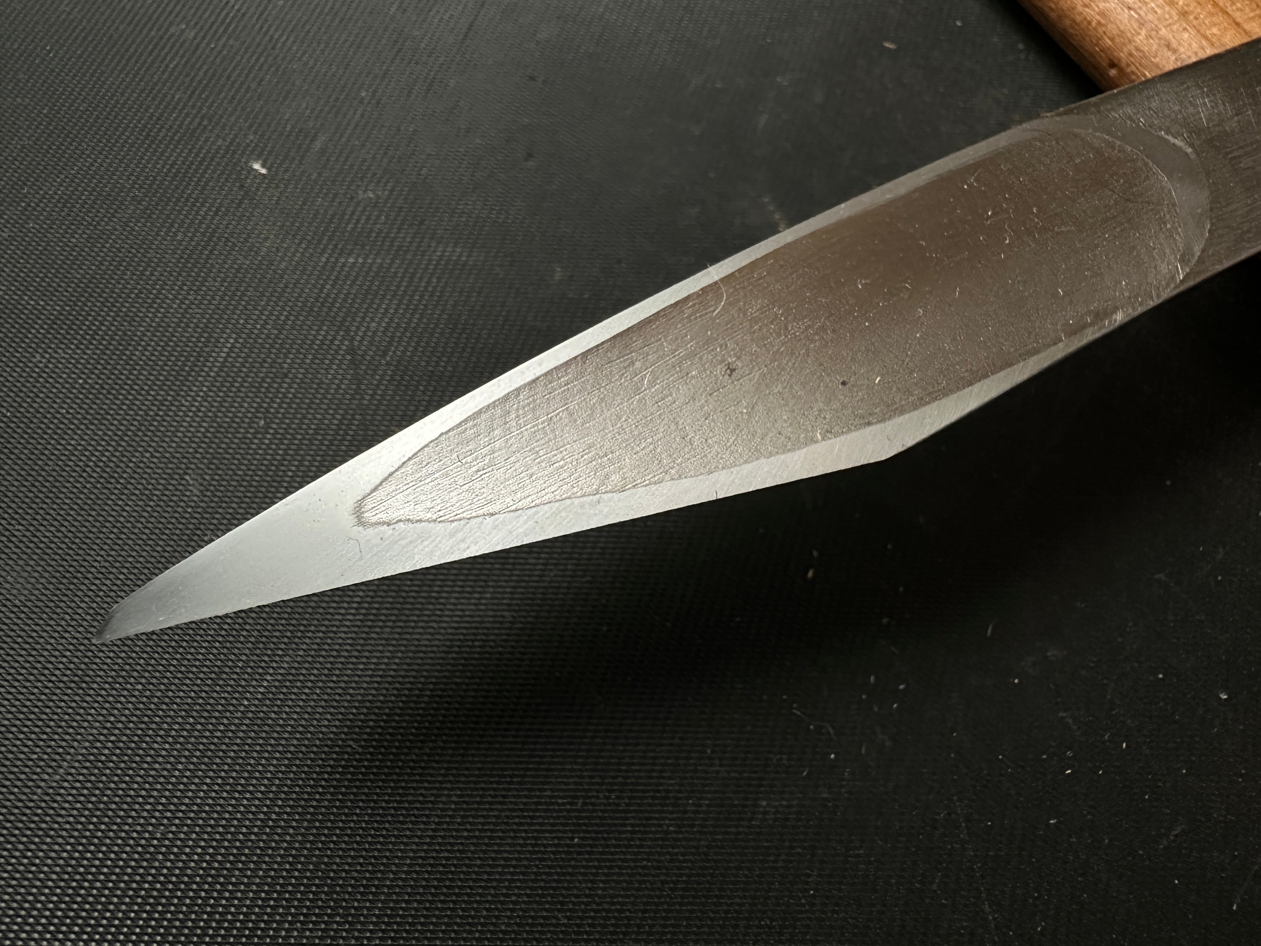 古株 #2 竹切り出し包丁 国慶作 3代目 右利き 掘り出し物 三代目国慶作 竹節 切出し小刀 21mm 右