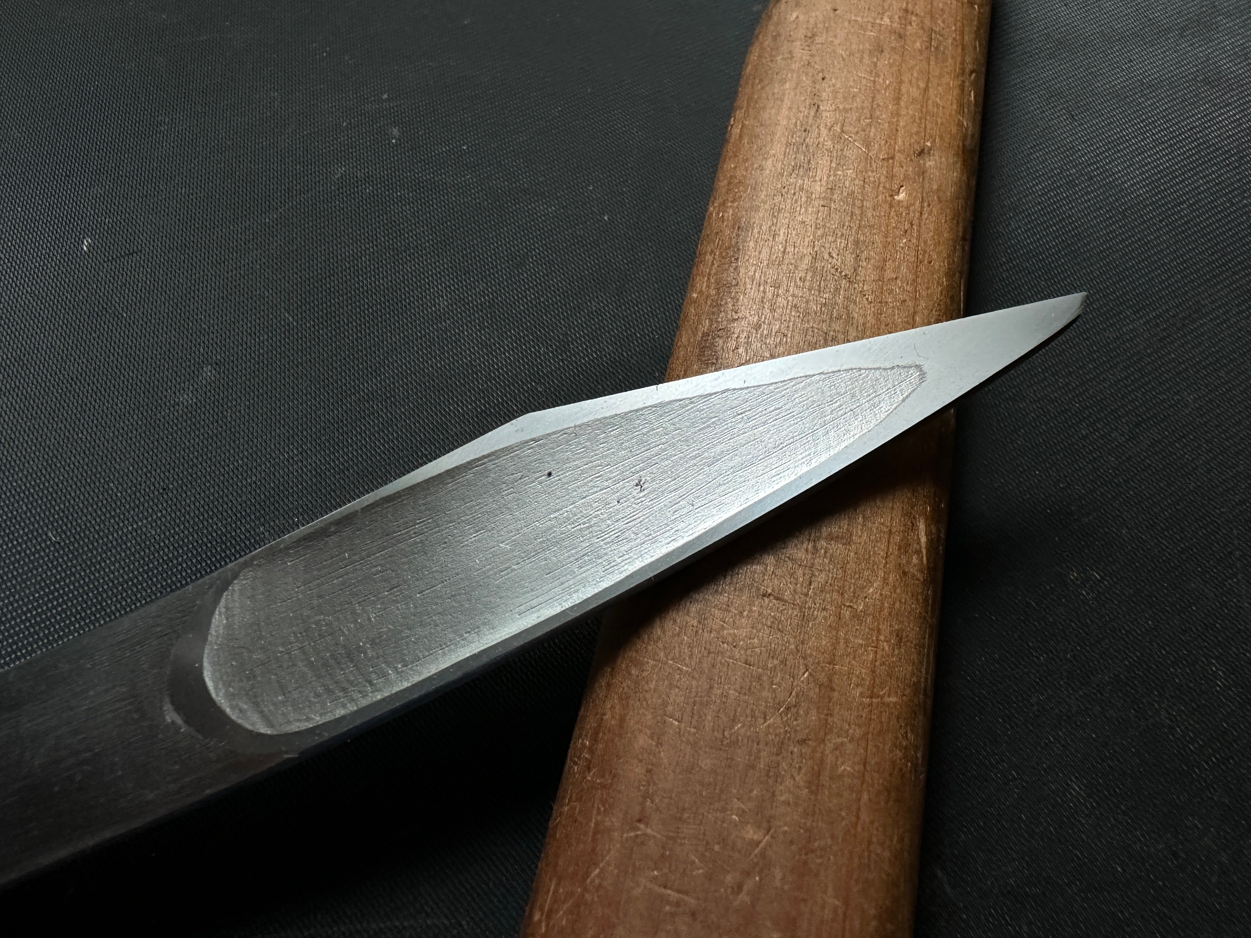 古株 #2 竹切り出し包丁 国慶作 3代目 右利き 掘り出し物 三代目国慶作 竹節 切出し小刀 21mm 右