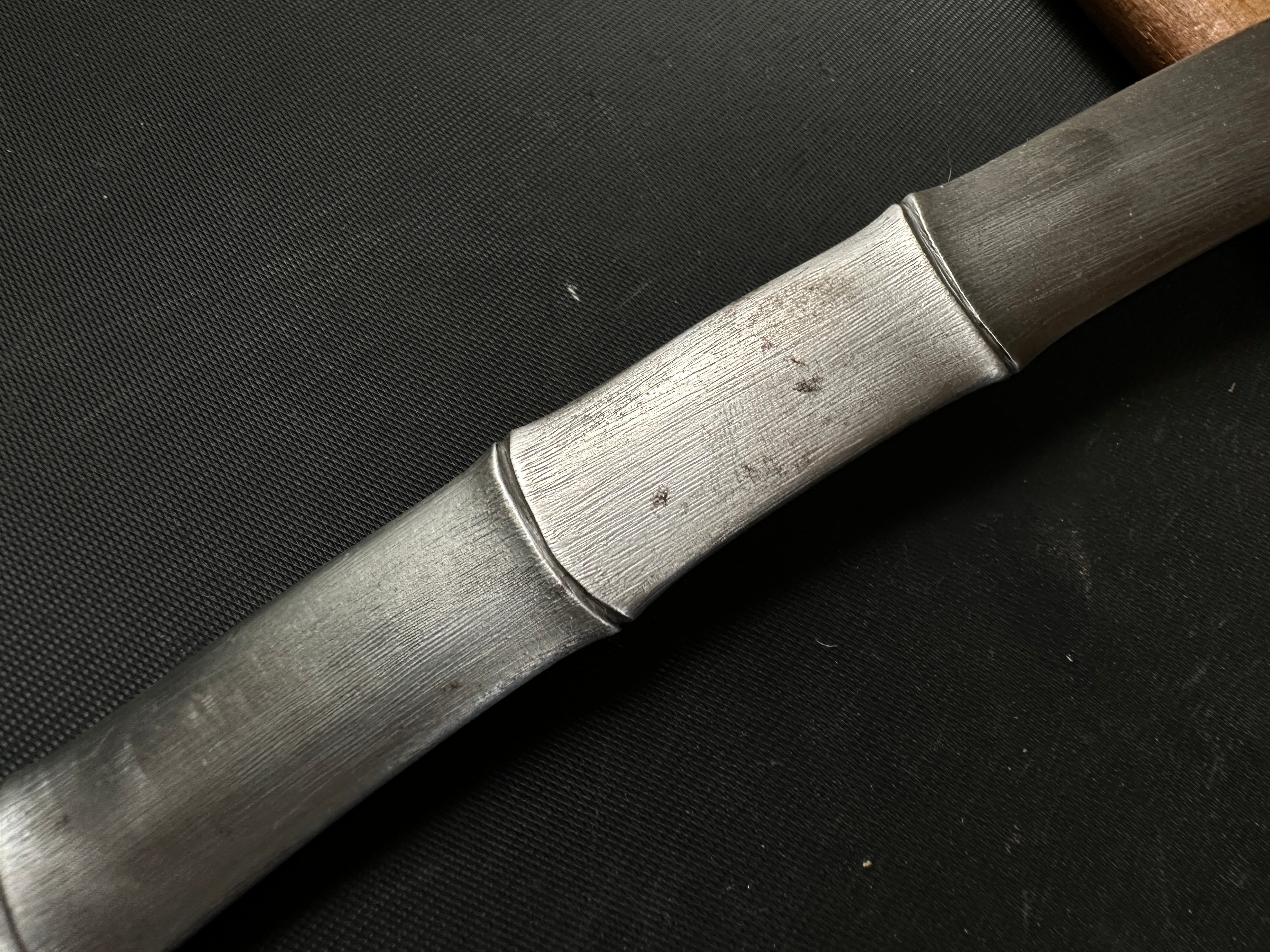 古株 #2 竹切り出し包丁 国慶作 3代目 右利き 掘り出し物 三代目国慶作 竹節 切出し小刀 21mm 右