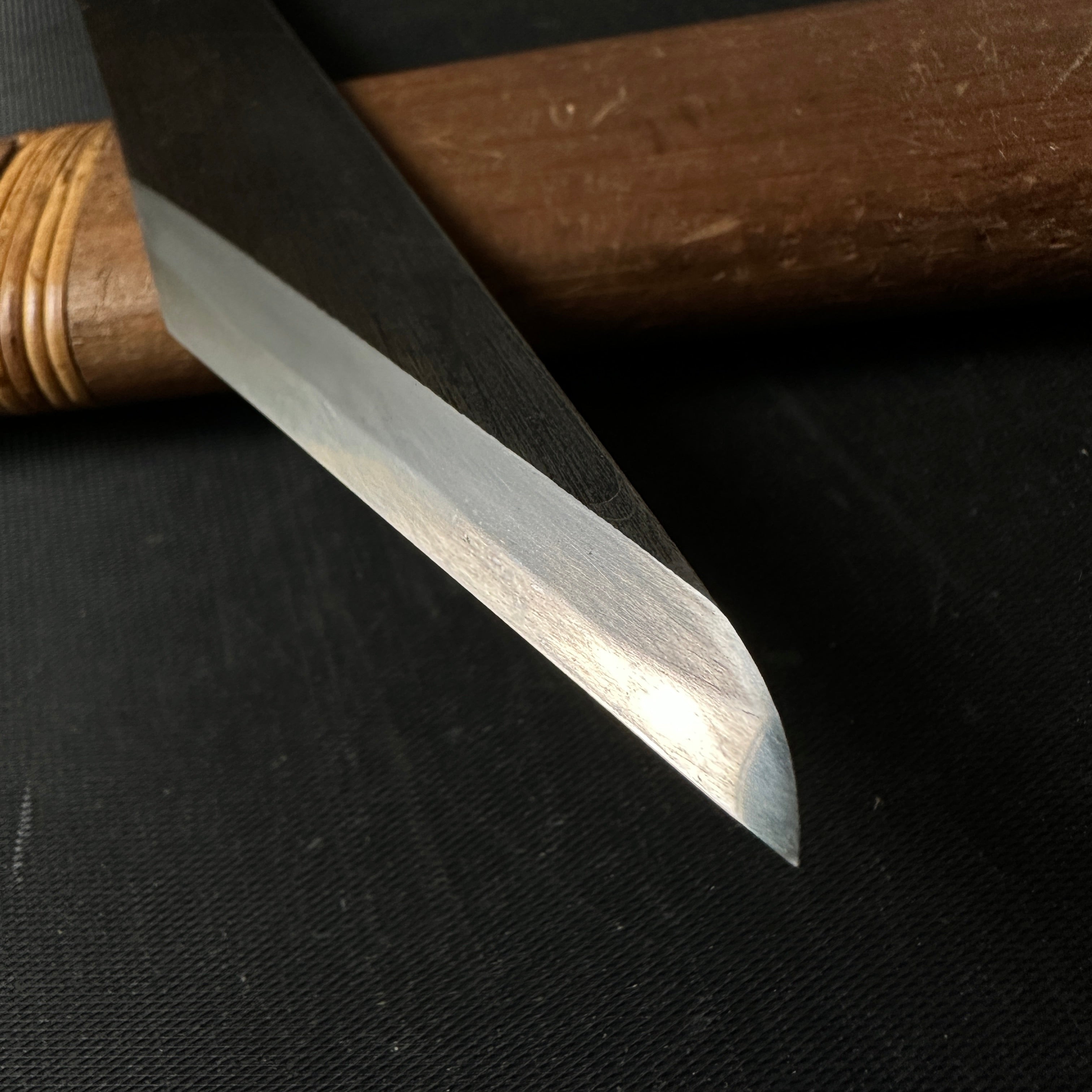 Old stock Fujiwara Yoshiaki Kiridashi Kokatana 掘出し物 藤原良明作 加藤清志氏 切出小刀 右 21mm