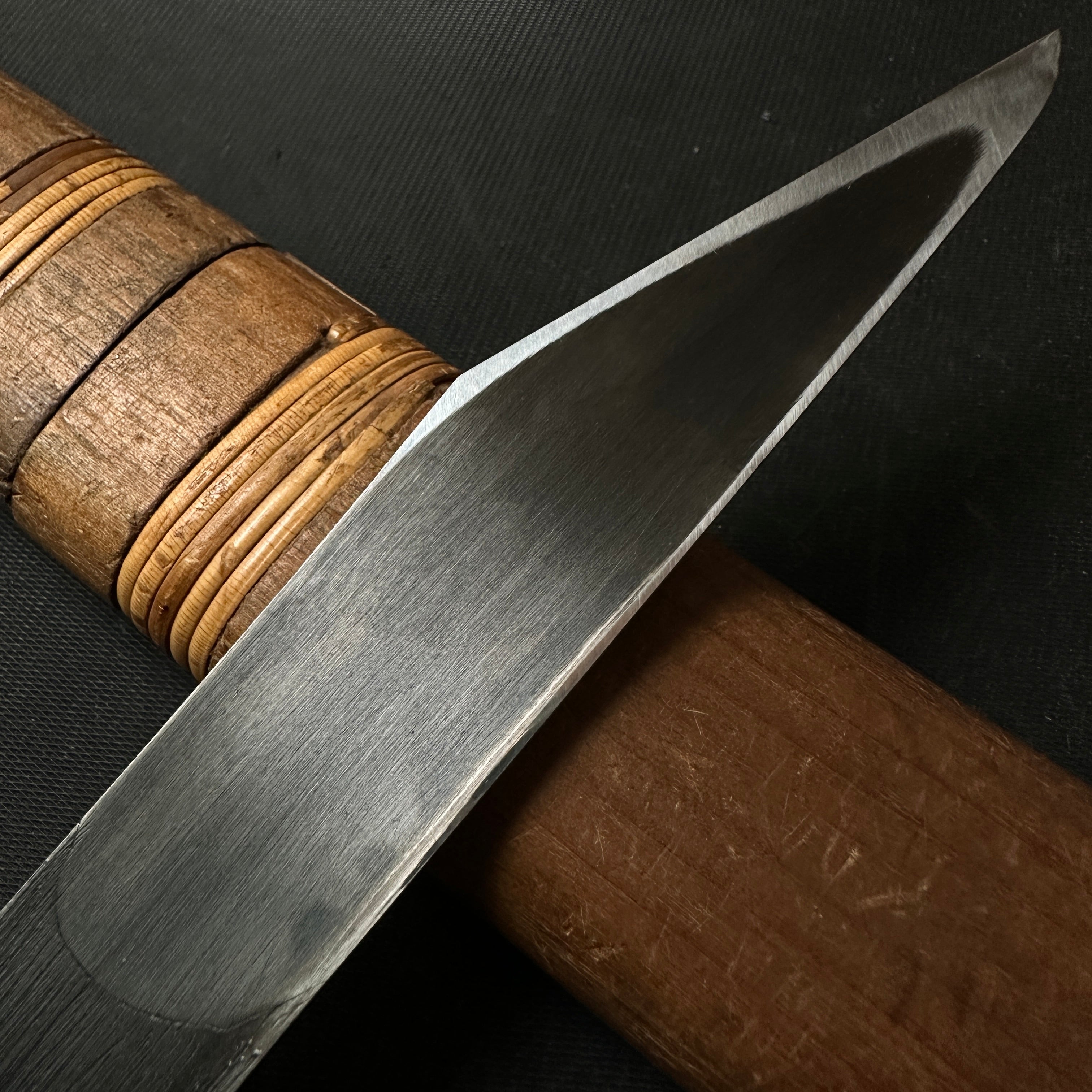 Old stock Fujiwara Yoshiaki Kiridashi Kokatana 掘出し物 藤原良明作 加藤清志氏 切出小刀 右 21mm