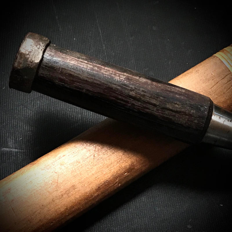 Used Hidari Hisasaku 2rd Bench chisel 使用品 二代目左久作 追入鑿 黒檀柄 48mm