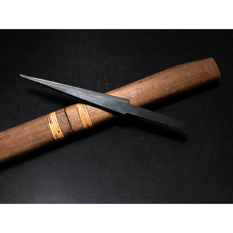 Old stock Iwasaki-shigeyoshi Kuri Kokatana (Carving knife) with white steel  掘出し物 岩崎重義作  繰小刀 右 130mm