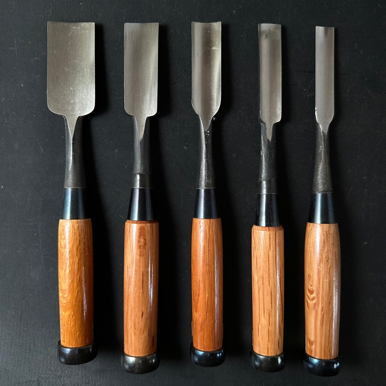 うにまる U1 Uchi maru chisels 5-piece set with white steel 掘出し物 内丸組