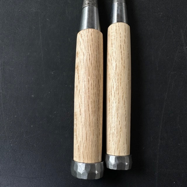 Old stock Shorter Timber Oblique chisels Set 18mm _______掘出し物 イスカ半叩き鑿セット 18mm