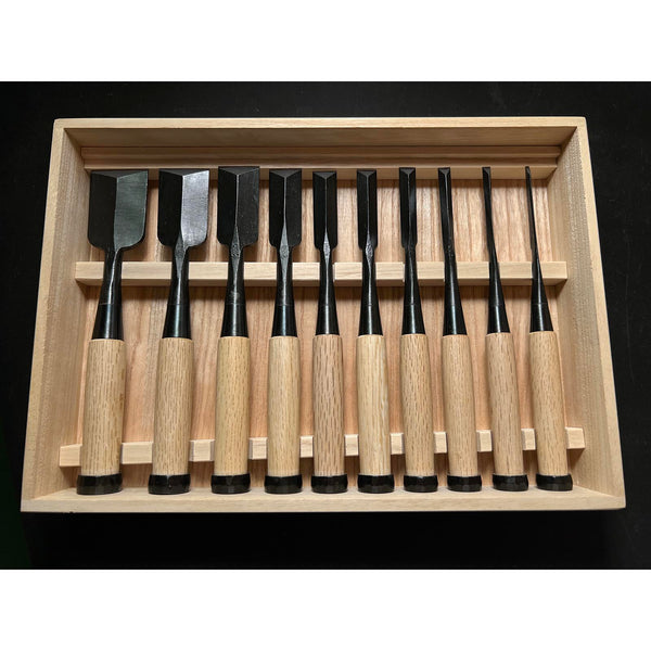 Ouchi Dovetail chisels set by Ouchi 4th generation 四代目大内俊明作 宗家大内 鎬追入組鑿 Oirenomi