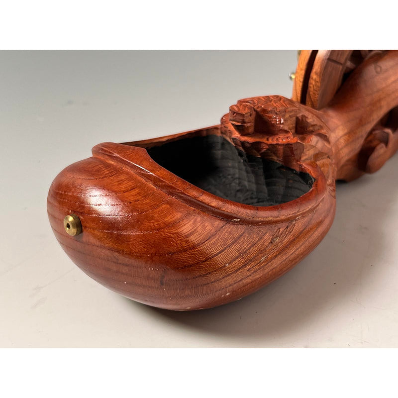 #ST44 Japanese Carpenter Ink Pot Traditional Measuring Tools Sumitsubo by Tsubogen 坪塬作 亀 墨壺 欅 255mm