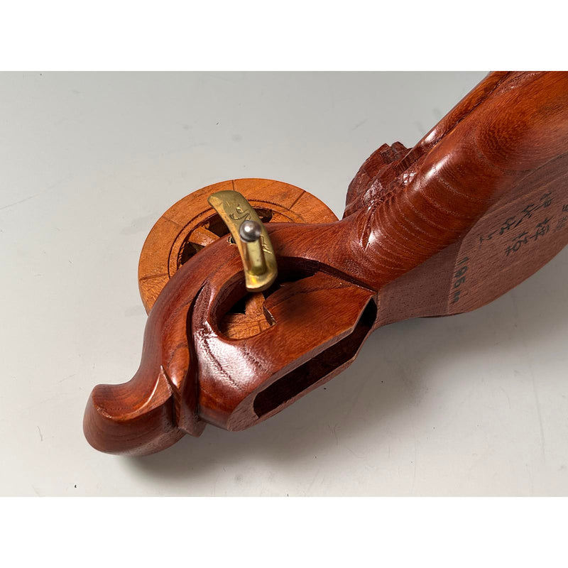 #ST46 Japanese Carpenter Ink Pot Traditional Measuring Tools Sumitsubo by Tsubogen 坪塬作 亀 墨壺 欅 195mm