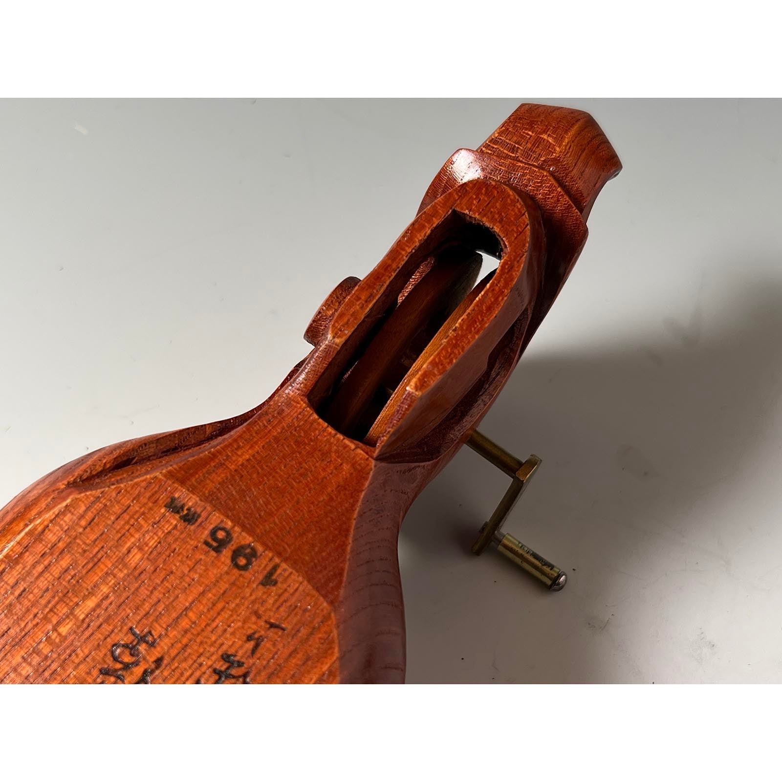 #ST46 Japanese Carpenter Ink Pot Traditional Measuring Tools Sumitsubo by Tsubogen 坪塬作 亀 墨壺 欅 195mm