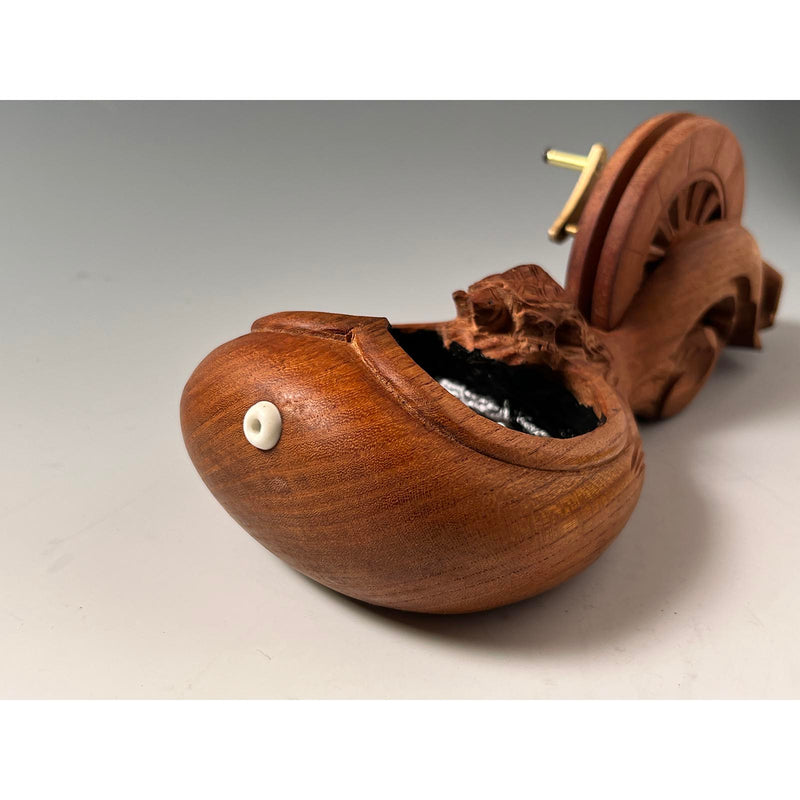 #ST49 Japanese Carpenter Ink Pot Traditional Measuring Tools Sumitsubo by Tsubotoshi 坪俊作 亀 墨壺 欅 255mm