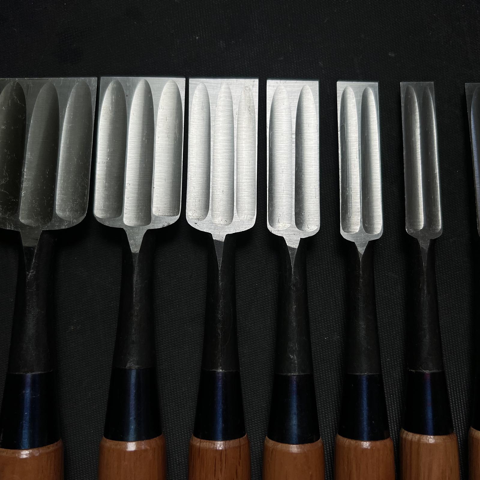 Sukekura Bench chisels set with White steel 助倉 追入組鑿 白紙鋼 三つ裏 Oirenomi