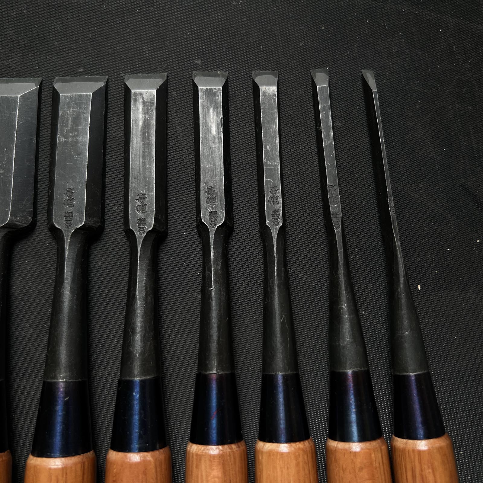 Sukekura Bench chisels set with White steel 助倉 追入組鑿 白紙鋼 三つ裏 Oirenomi