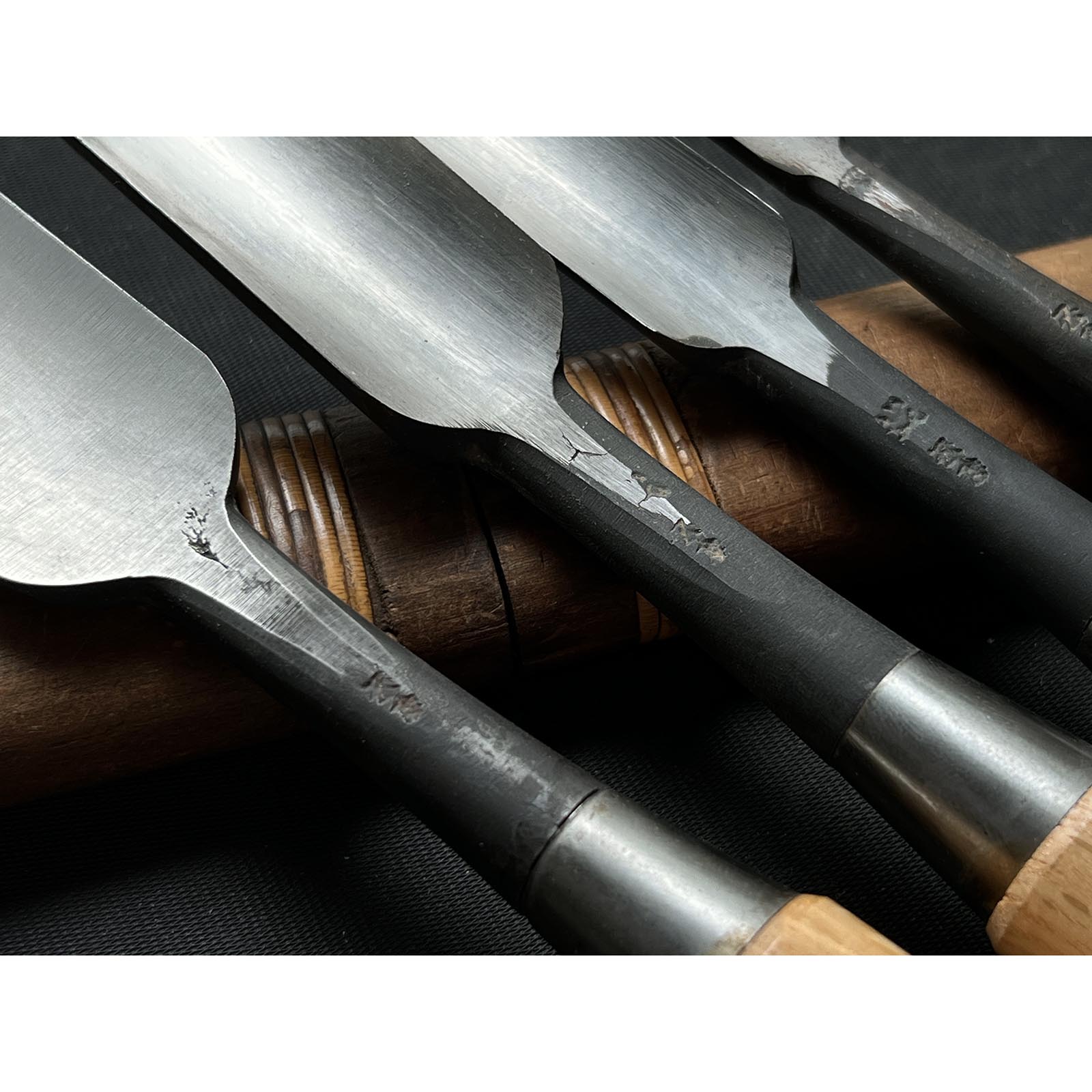 Old stock Kunikei 3rd Generation Early works Uchimaru chisels 掘出し物 三代目国慶作 早期作品  内丸鑿