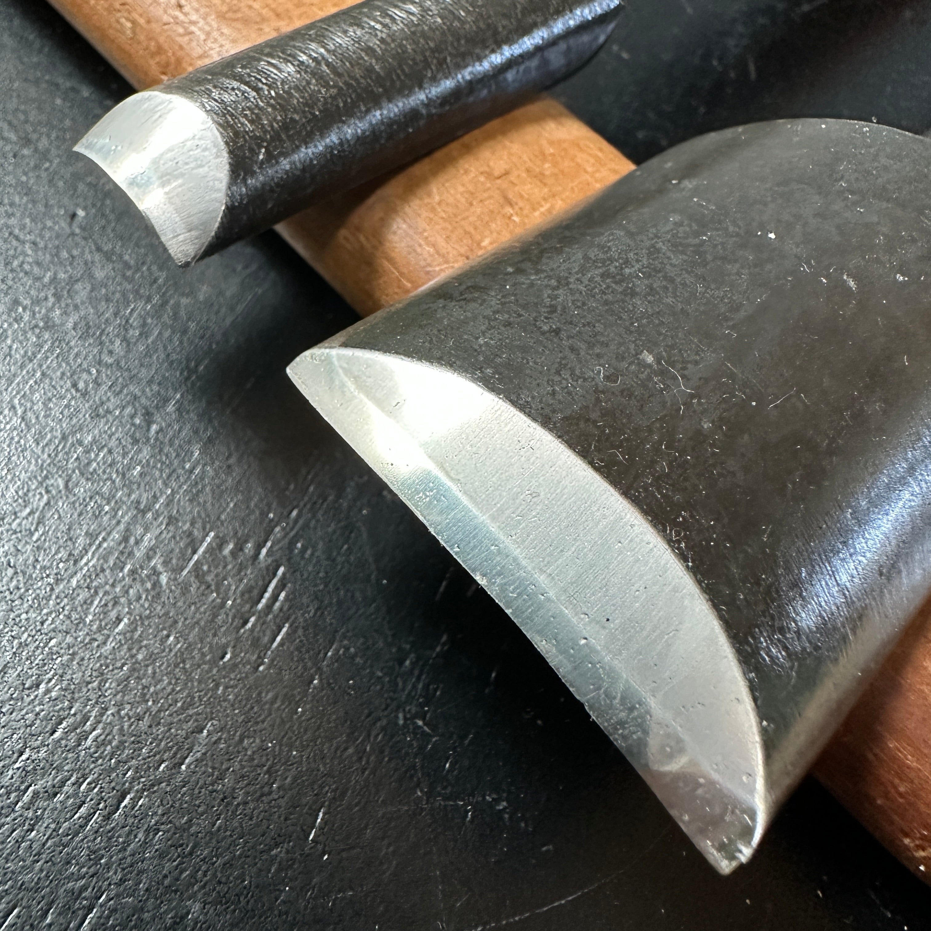 利国 内丸鑿   Toshikuni Uchimaru Chisels with white steel  (Round Chisel)   Uchimarunomi
