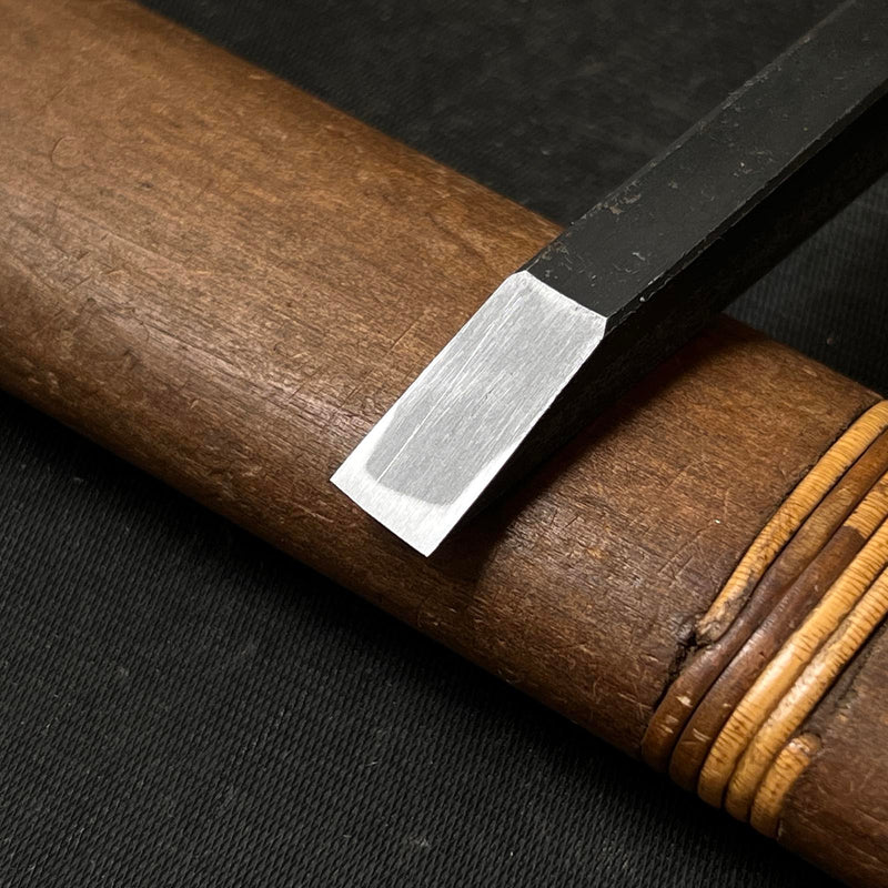 Old stock Shigeteru Timber chisels with White steel 掘出し物 重輝 叩鑿 9mm Tatakinomi