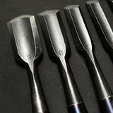 Toshikuni #2 Soto maru chisels set with white steel 利國 外丸組鑿 5本組 Sotomarunomi