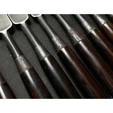 Old Hidari Ichihiro Second Generation Bench chisels set 掘出し物 二代目左市弘 山崎正三作 追入組鑿