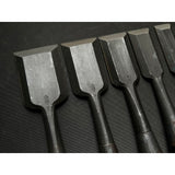 Old Hidari Ichihiro Second Generation Bench chisels set 掘出し物 二代目左市弘 山崎正三作 追入組鑿